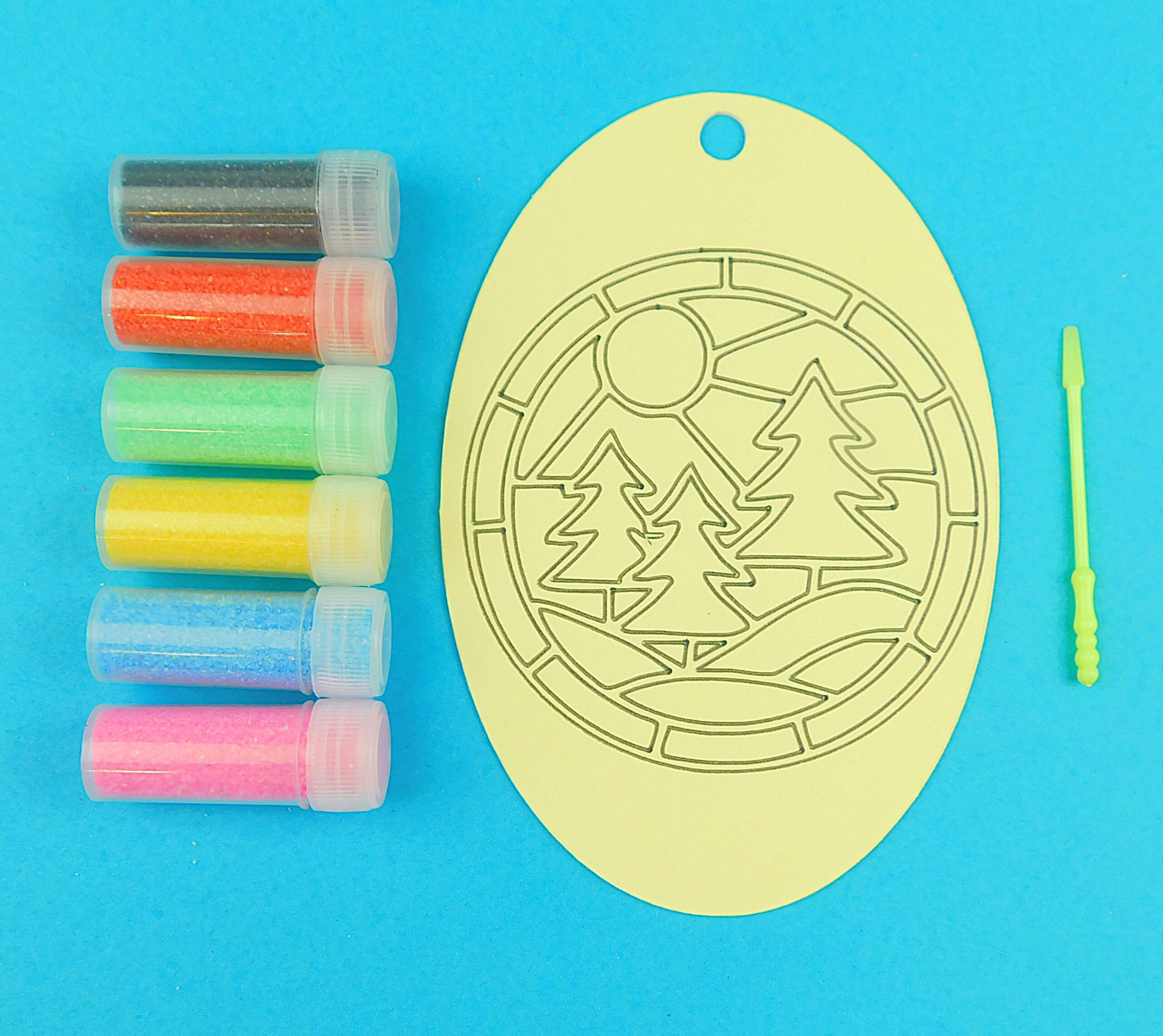 Oval Tree Scene Sand Art Kit. Sand included - Image 6