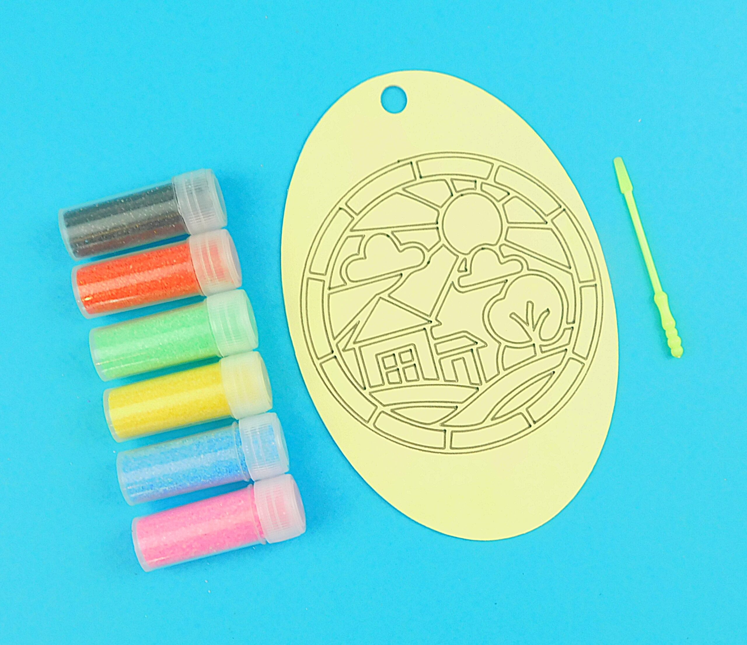 Oval Countyside Sand Art Kit. Sand Included - Image 3
