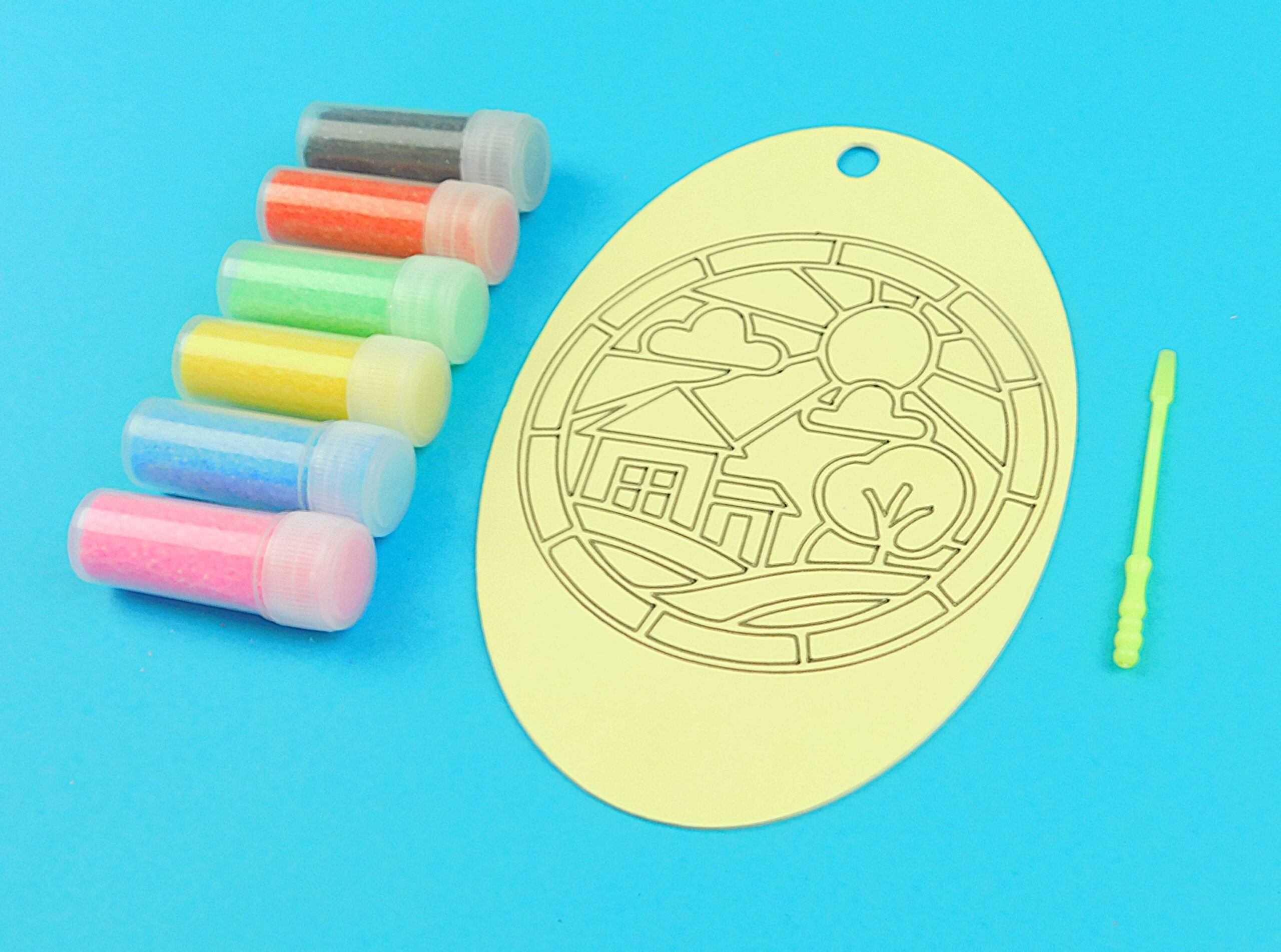 Oval Countyside Sand Art Kit. Sand Included - Image 5