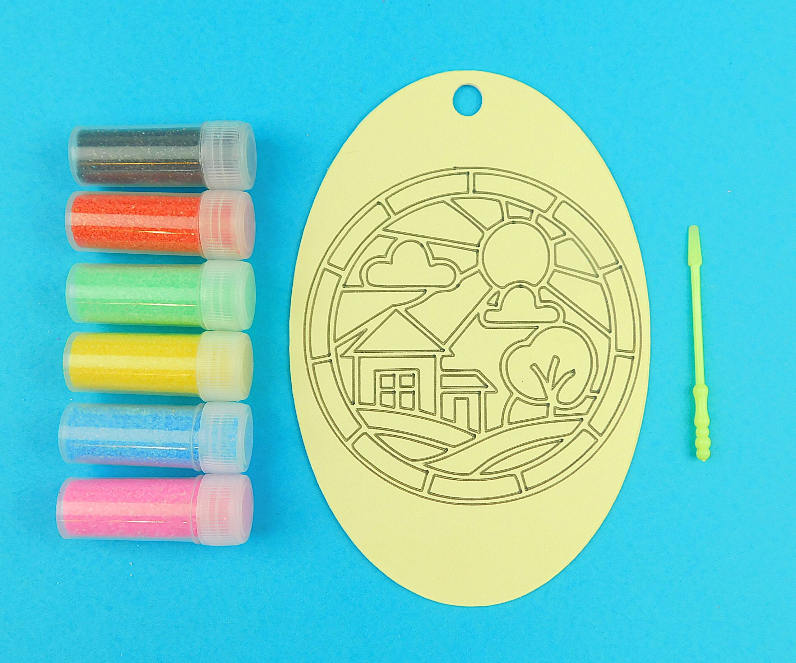 Oval Countyside Sand Art Kit. Sand Included - Image 6