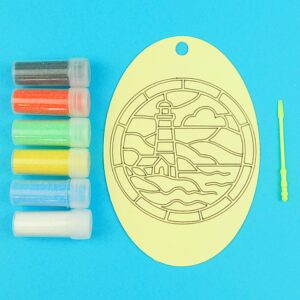 Oval Lighthouse Sand Art Kit. Sand Included