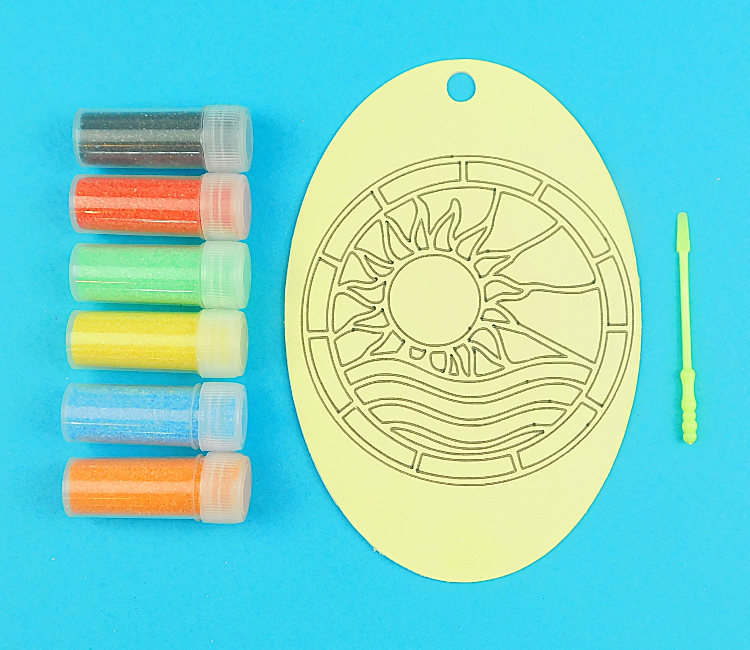 Oval Sun & Sea Sand Art Kit.