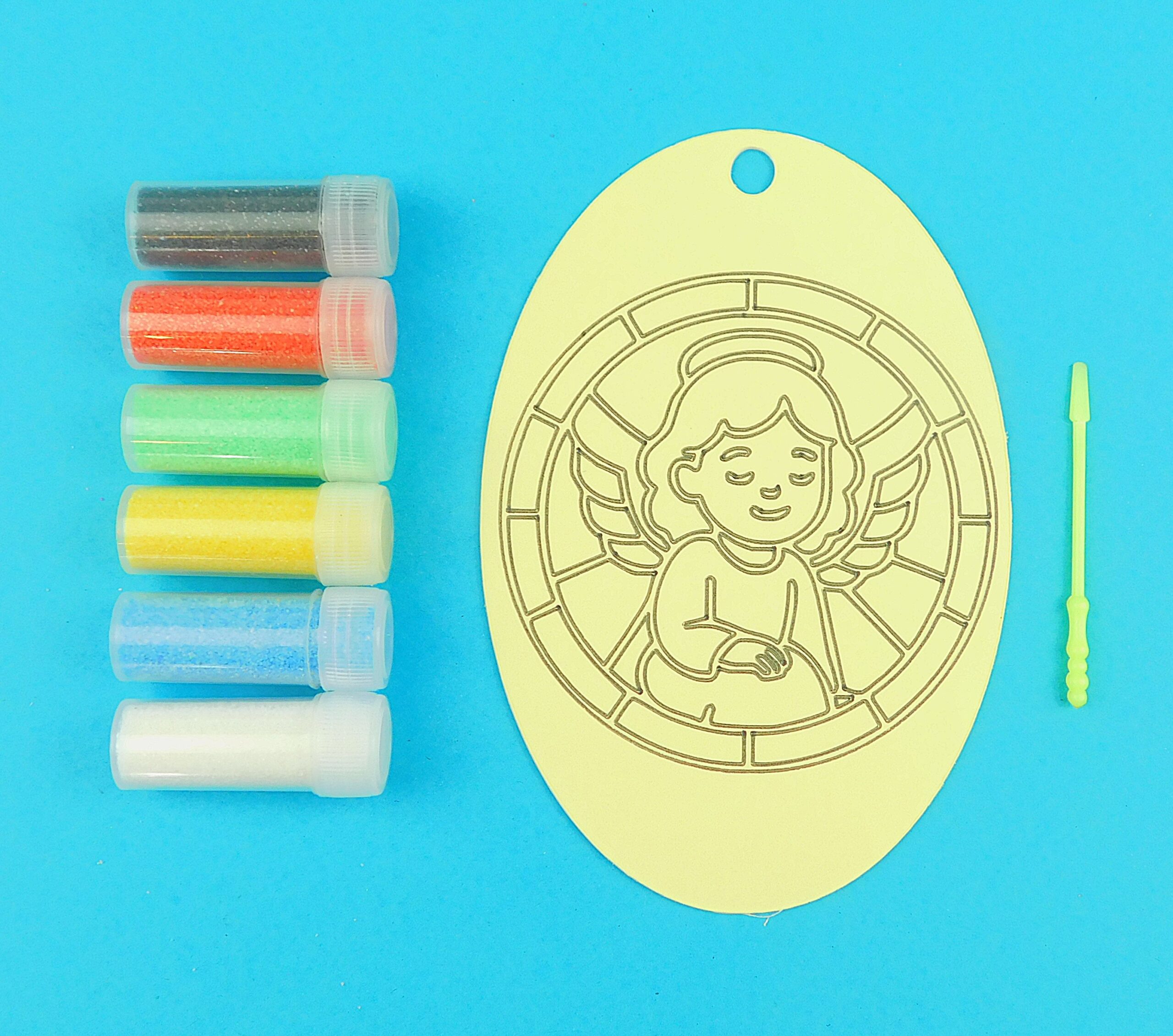Oval Angel Sand Art Kit. Sand Included - Image 2