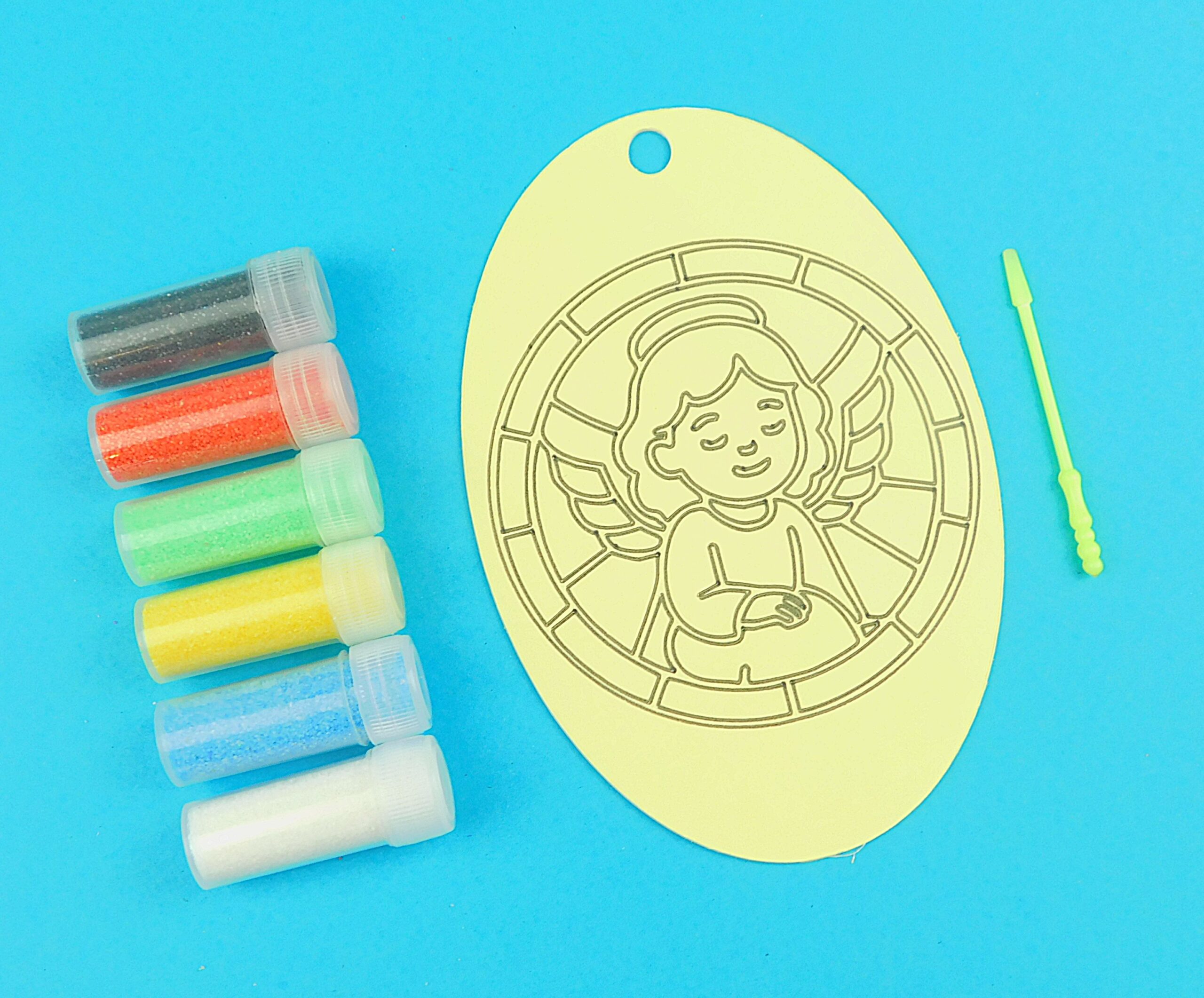 Oval Angel Sand Art Kit. Sand Included