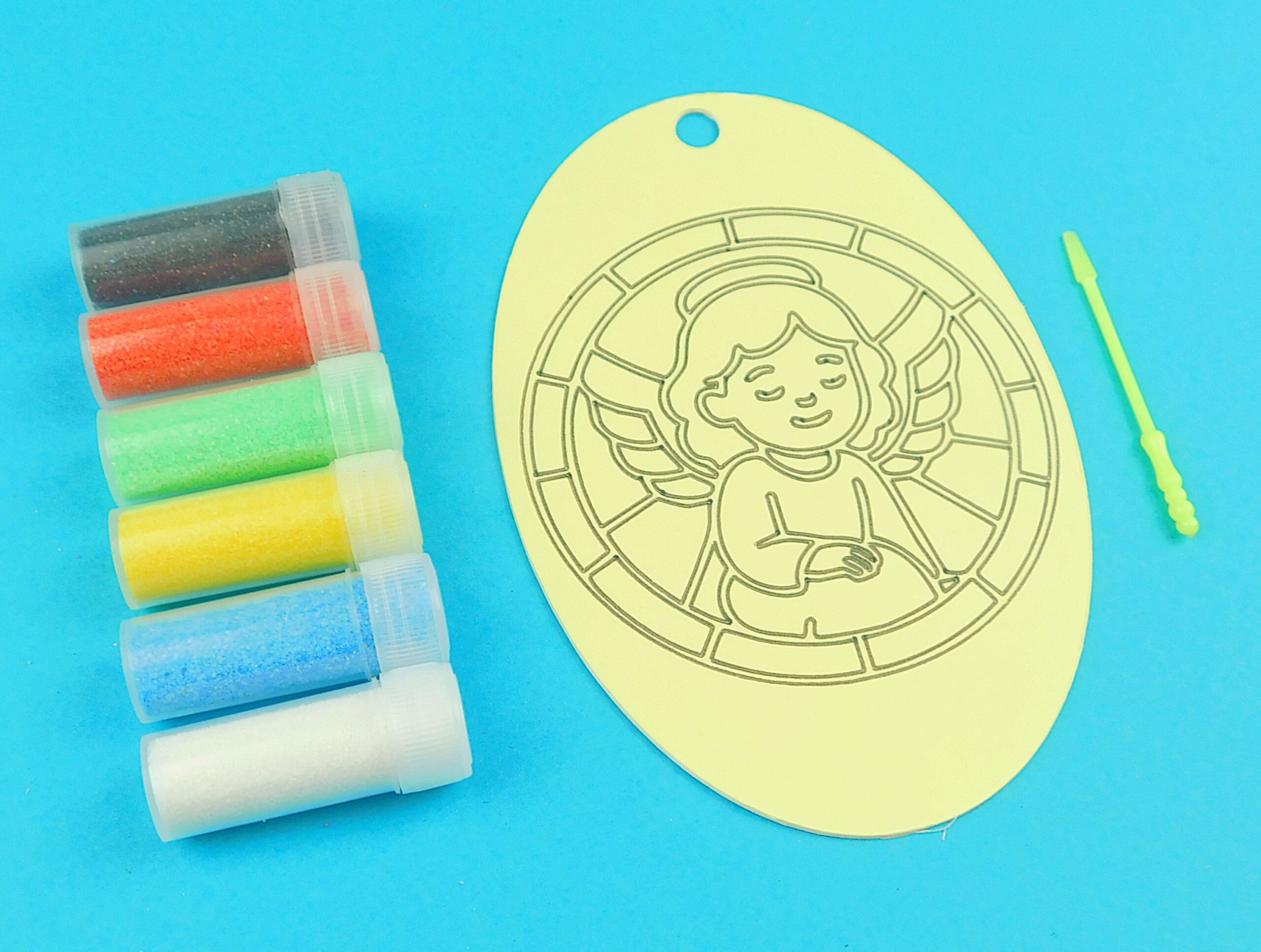 Oval Angel Sand Art Kit. Sand Included - Image 4