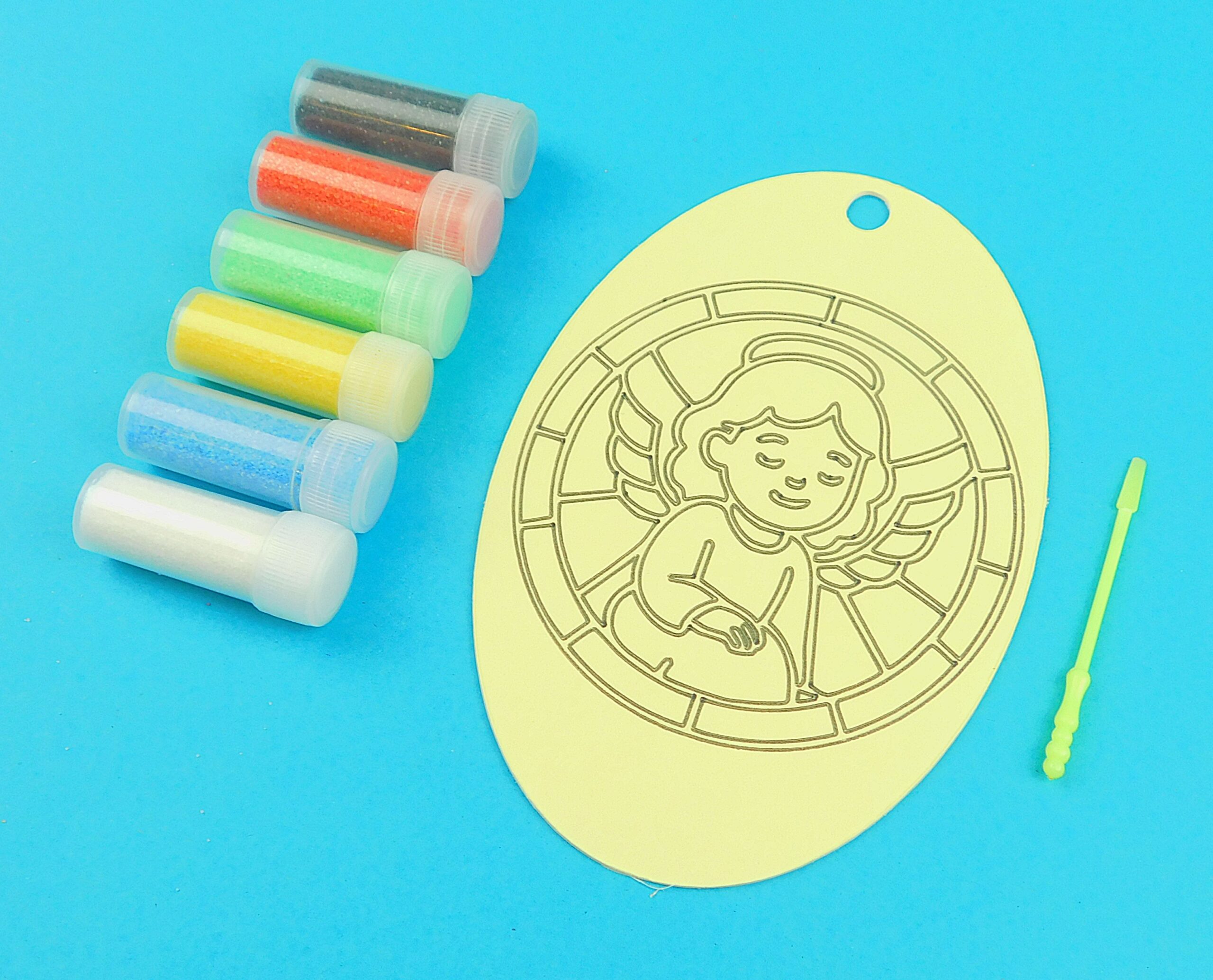 Oval Angel Sand Art Kit. Sand Included - Image 5