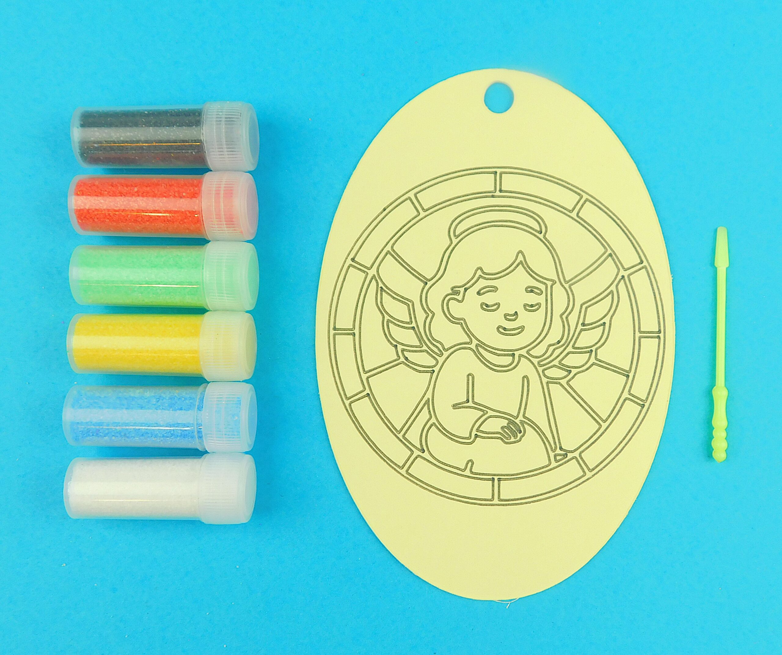 Oval Angel Sand Art Kit. Sand Included - Image 6