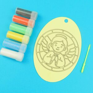 Oval Angel praying Sand Art Kit. Sand Included