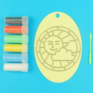 Oval Sun & Clouds Sand Art Kit.