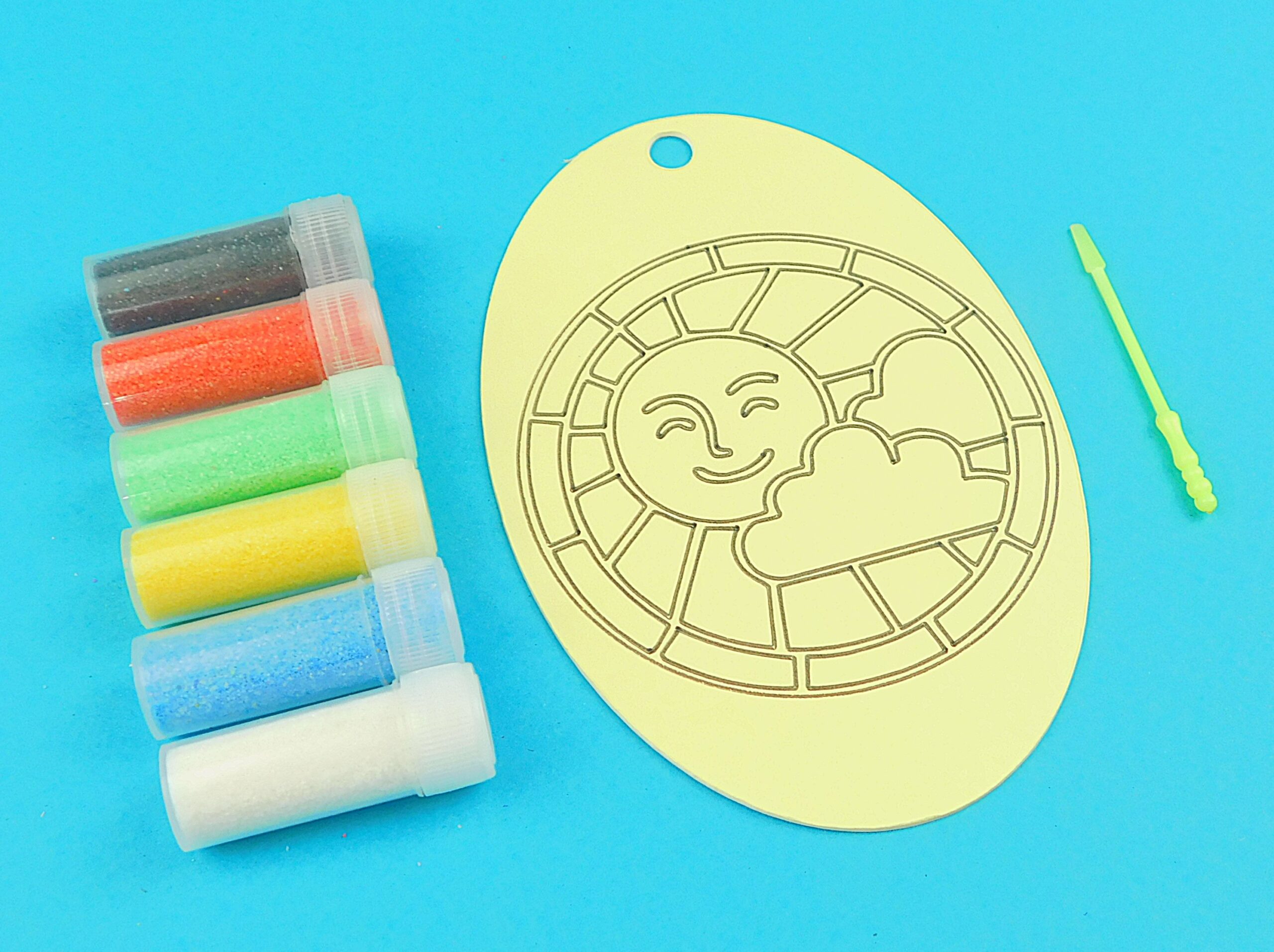 Oval Sun & Clouds Sand Art Kit. - Image 3