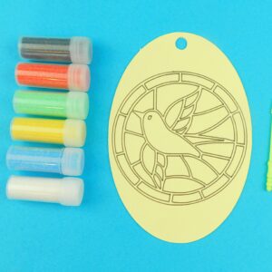Oval Flying Bird Sand Art Kit.