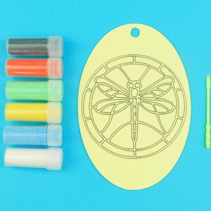 Oval Dragonfly Sand Art Kit.