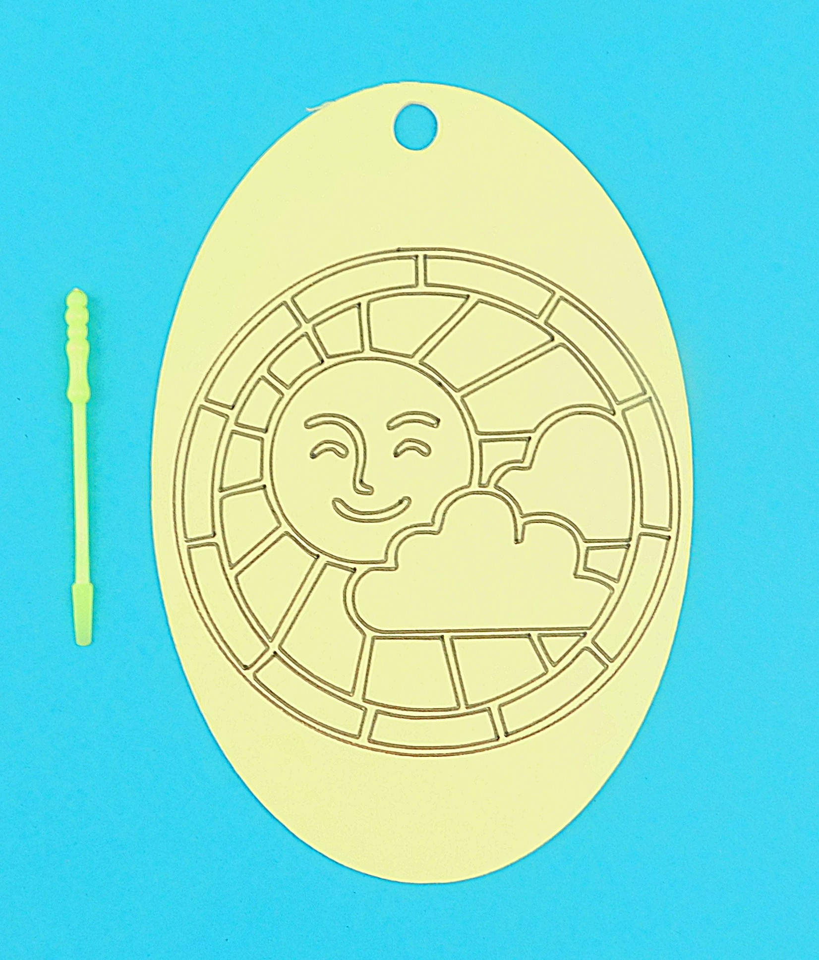 Oval Sun & Clouds Sand Art Kit. - Image 4