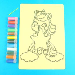 A4 Unicorn, Star & Rainbow Sand Art Kit