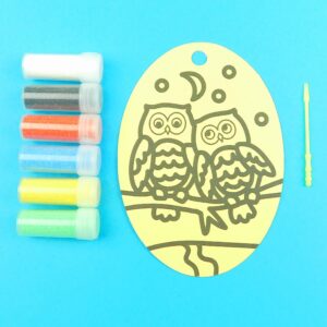 Oval Owls Sand Art Kit.