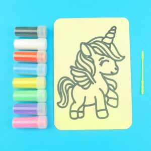 A6 Alicorn Sand Art Kit. Sand Included