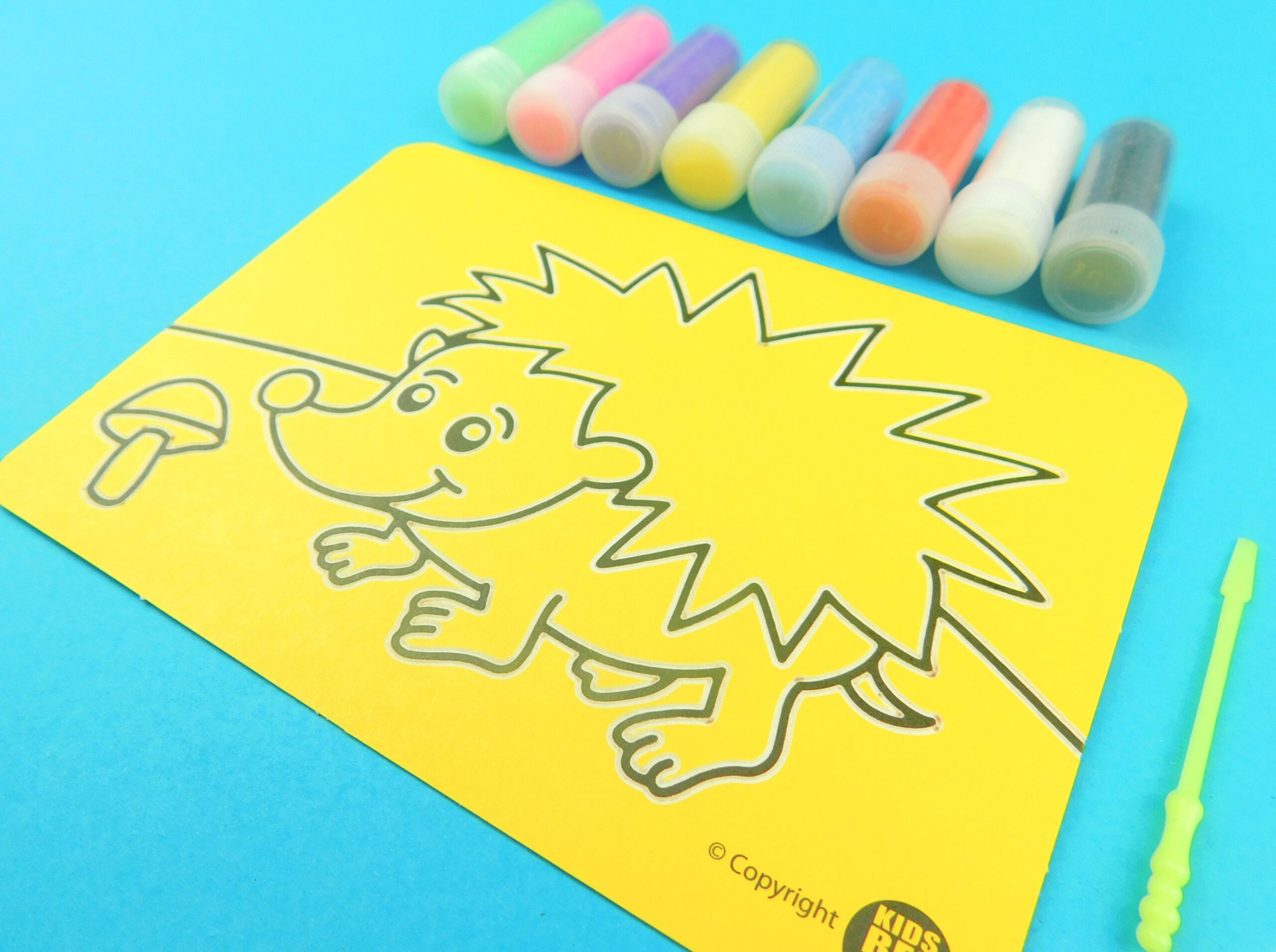 Hedgehog Sand Art Kit. A6 Size. Sand Included - Image 2