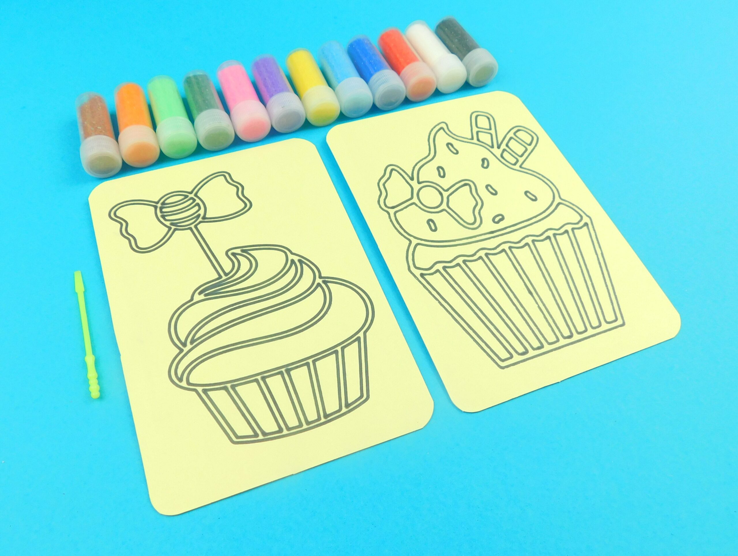 Double A6 Cupcakes Sand Art Kit. Sand Included. - Image 4