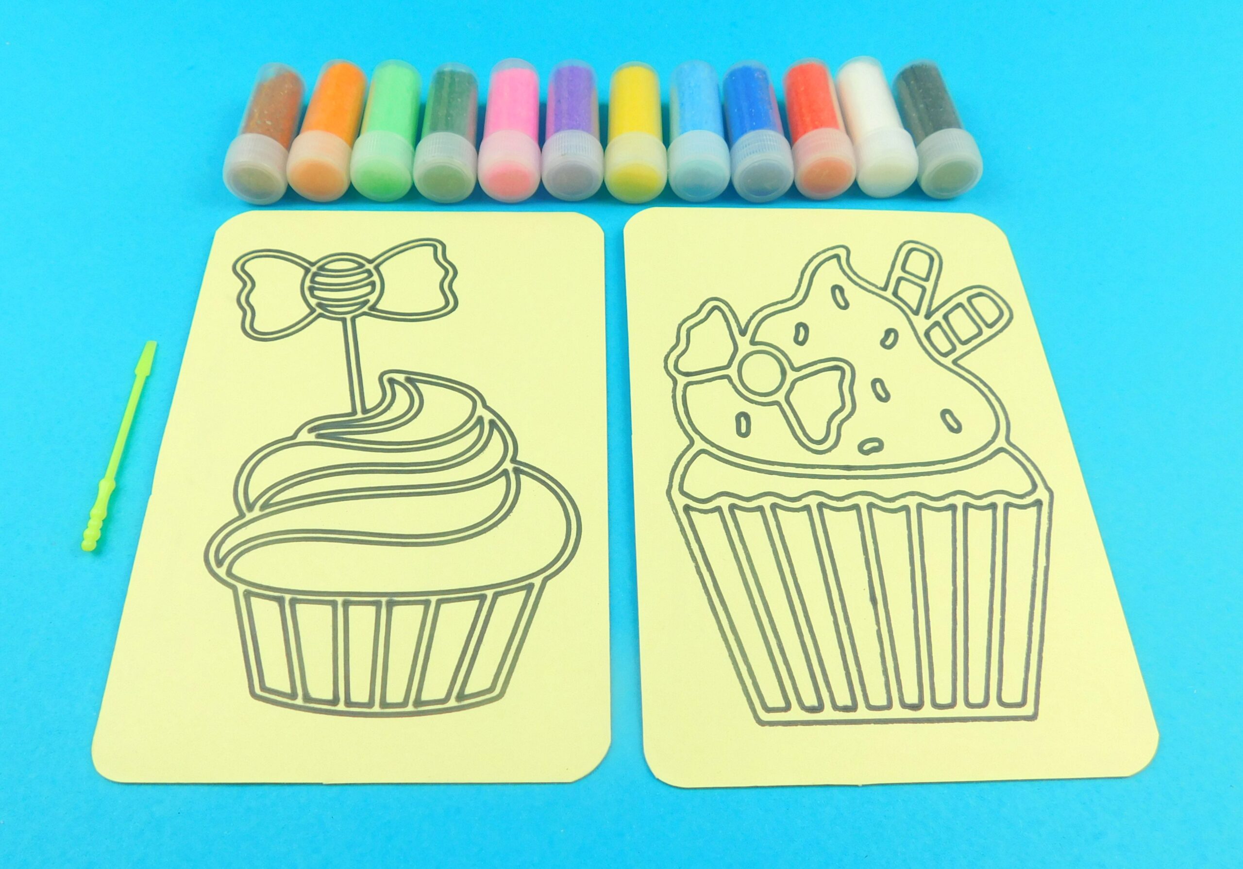 Double A6 Cupcakes Sand Art Kit. Sand Included. - Image 5