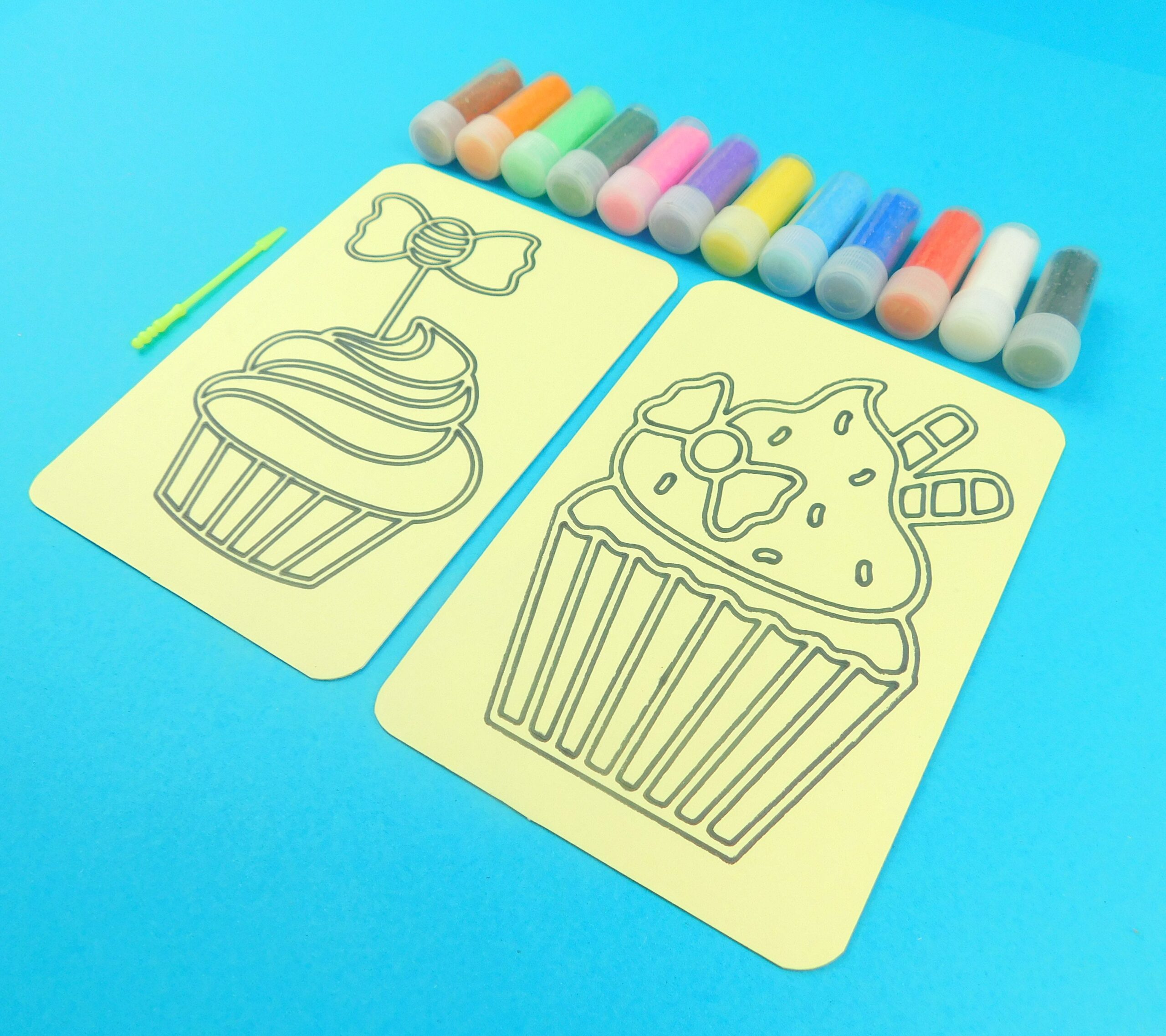 Double A6 Cupcakes Sand Art Kit. Sand Included. - Image 6