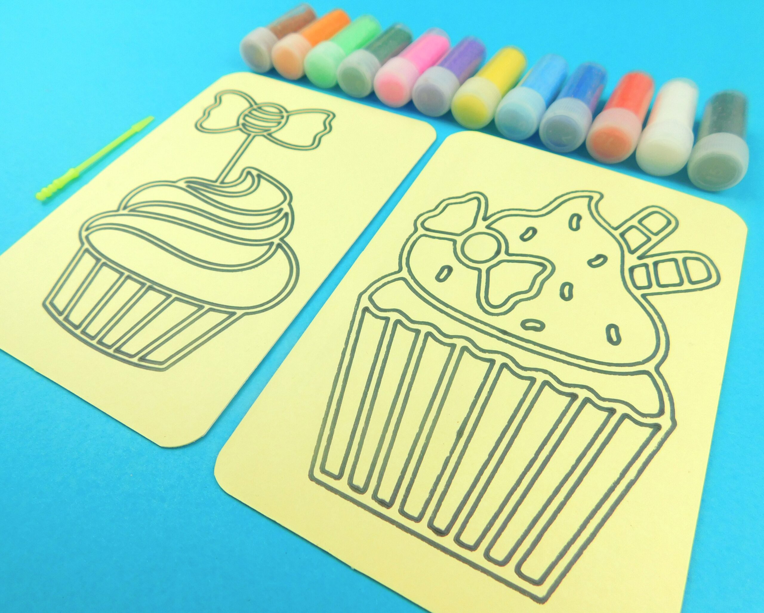Double A6 Cupcakes Sand Art Kit. Sand Included. - Image 7