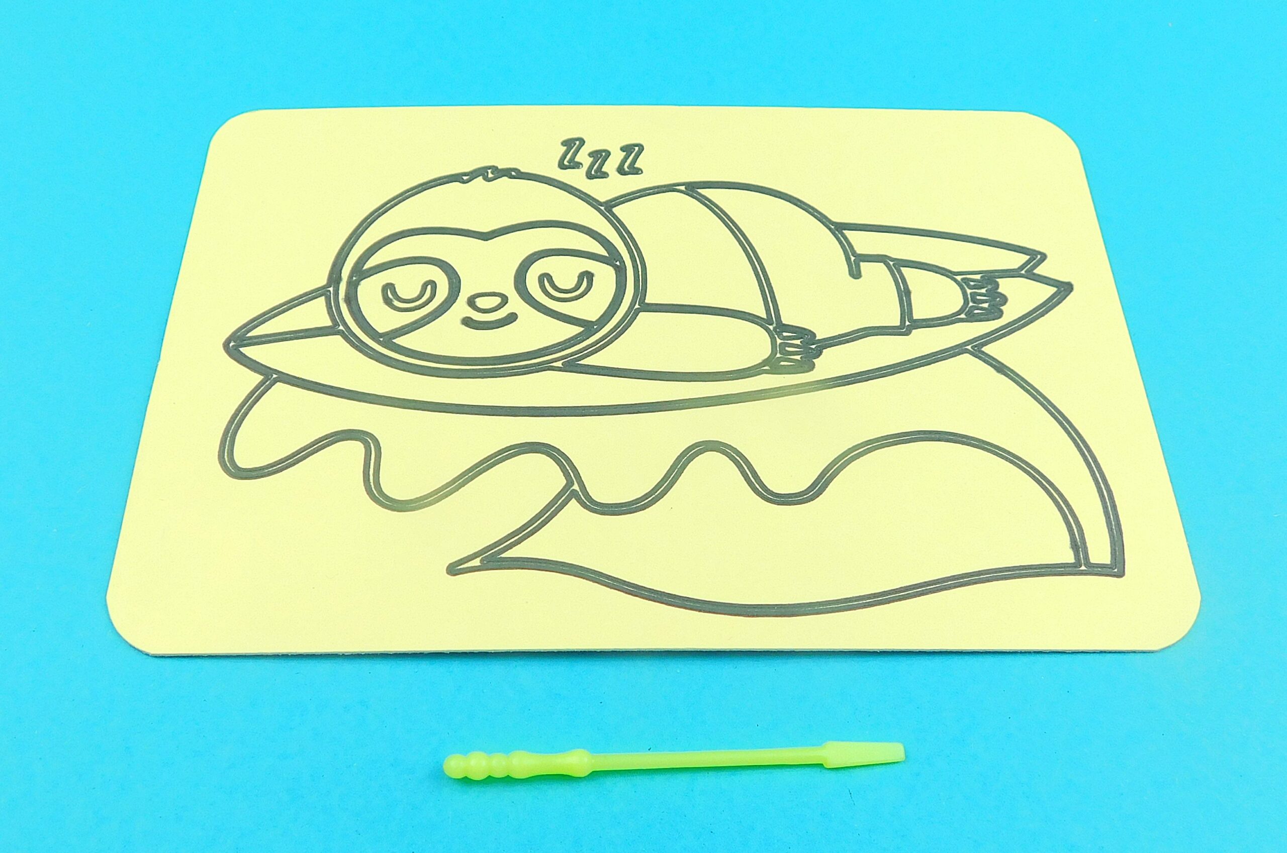 A6 Sleeping Surfing Sloth Sand Art Kit - Image 7