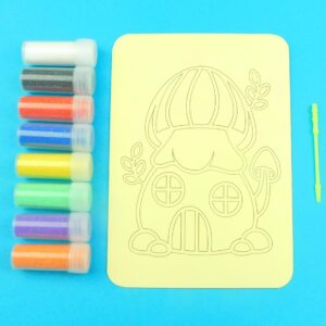 A6 Mushroom House Sand Art Kit