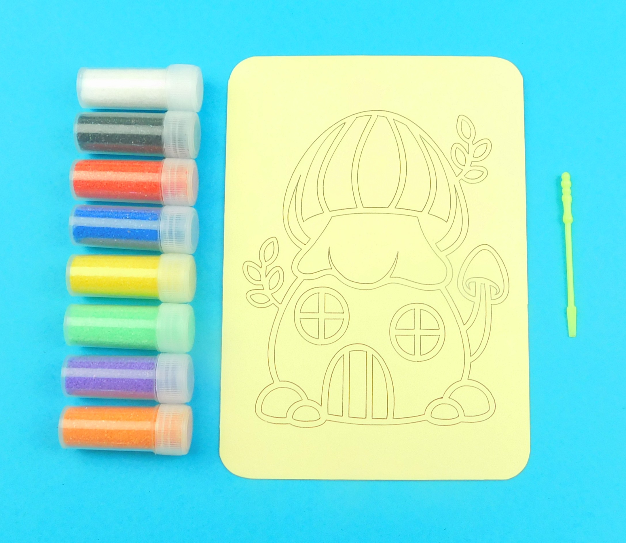 A6 Mushroom House Sand Art Kit