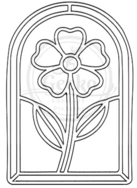 A6 Flower Stained Glass Sand Art Kit