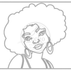 A4 Beautiful Black Woman Sand Art Kit.