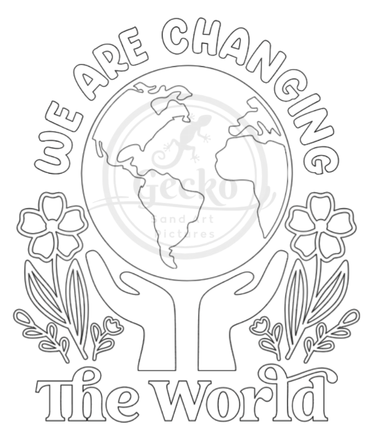 A4 We are changing the world Sand Art Kit