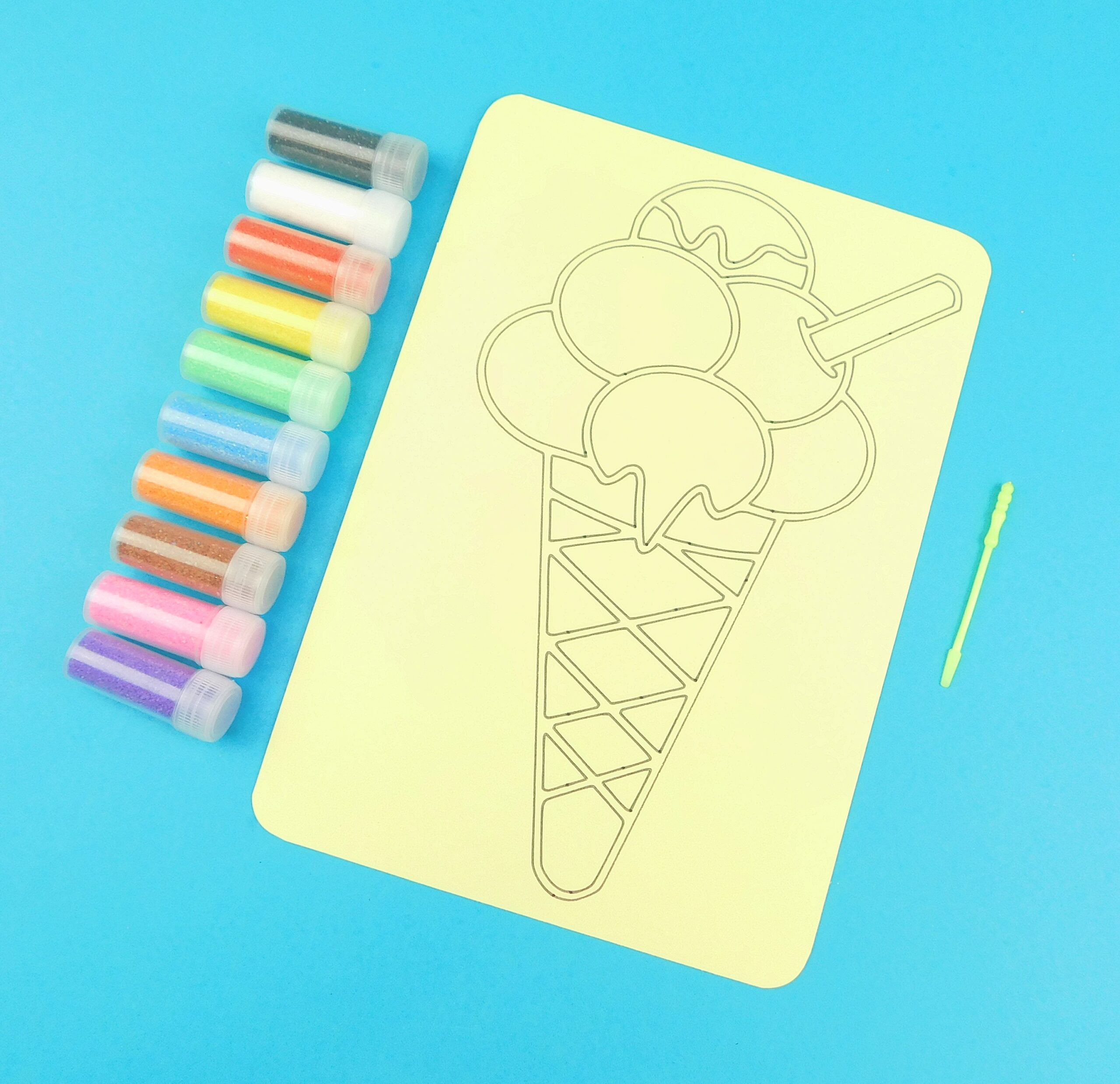 A4 Ice Cream Cone Sand Art Kit - Image 2