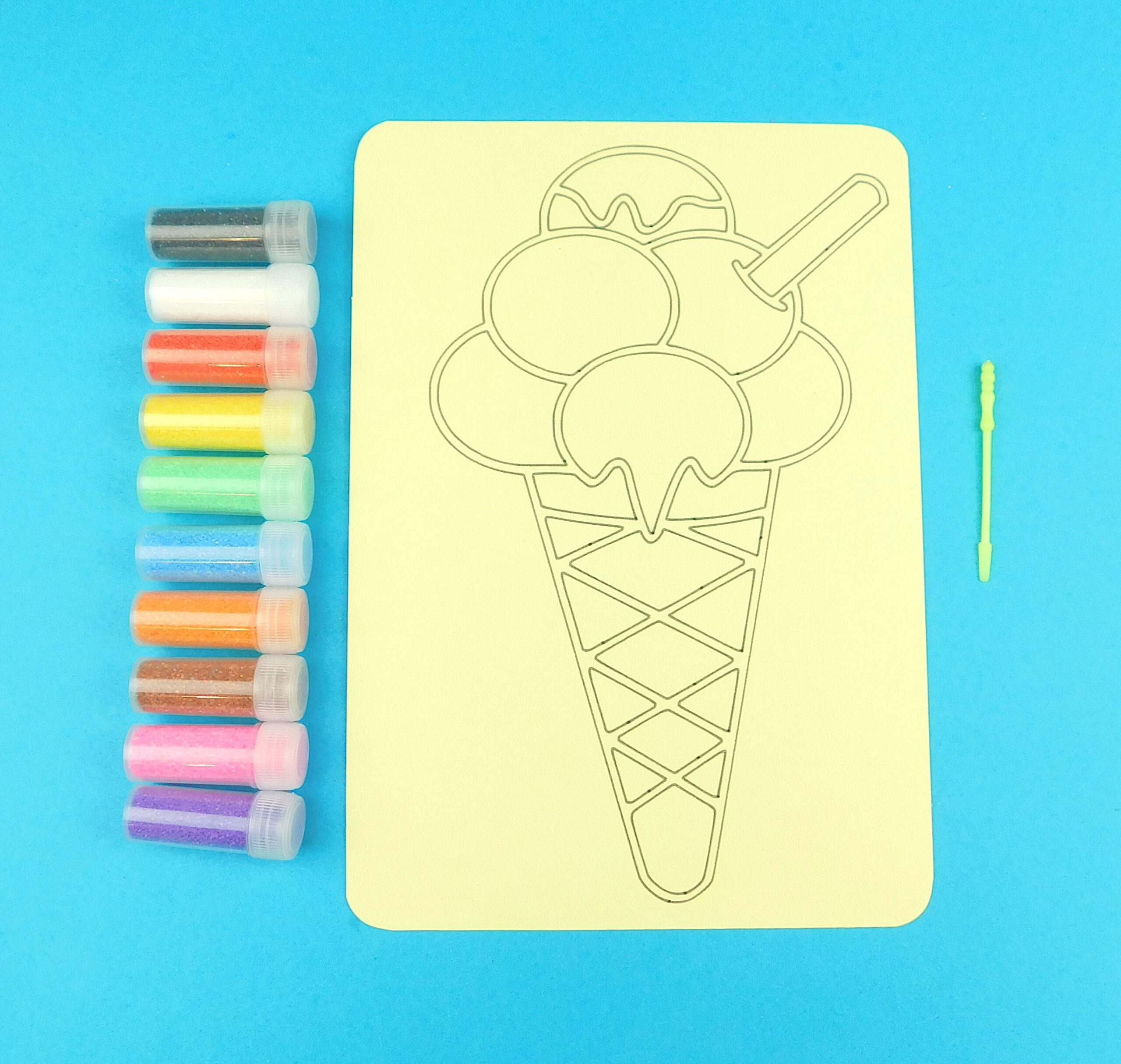 A4 Ice Cream Cone Sand Art Kit
