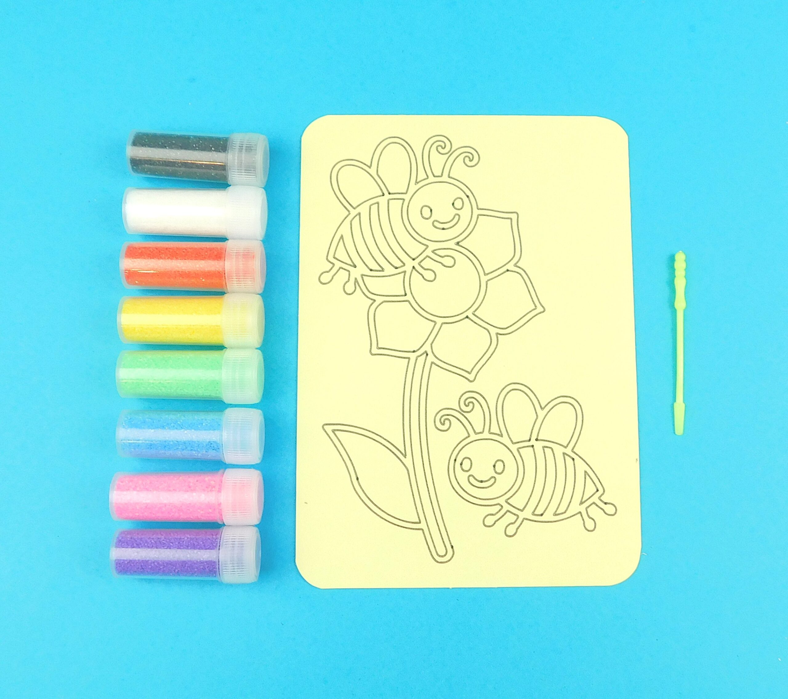 A6 Bees on Flower Sand Art Kit