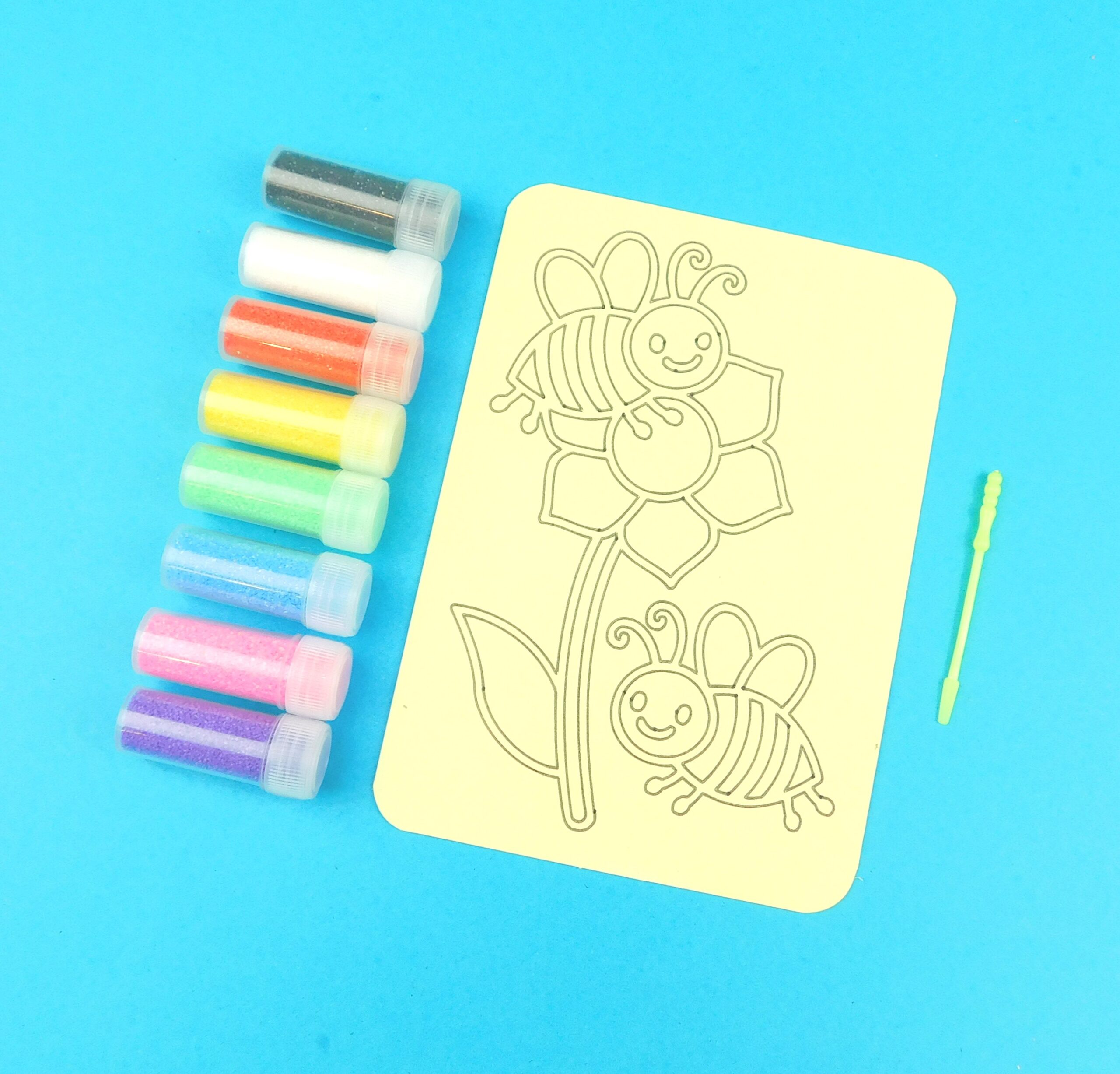 A6 Bees on Flower Sand Art Kit - Image 2