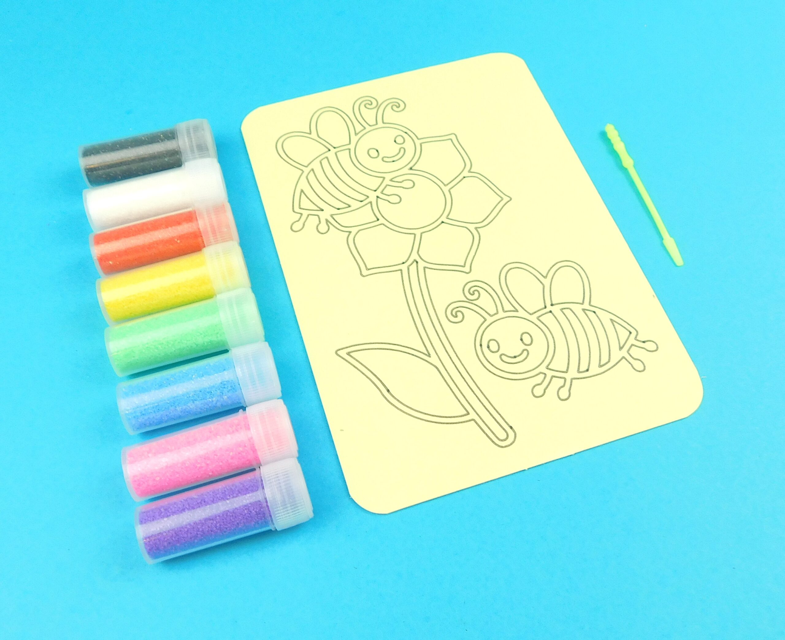 A6 Bees on Flower Sand Art Kit - Image 3