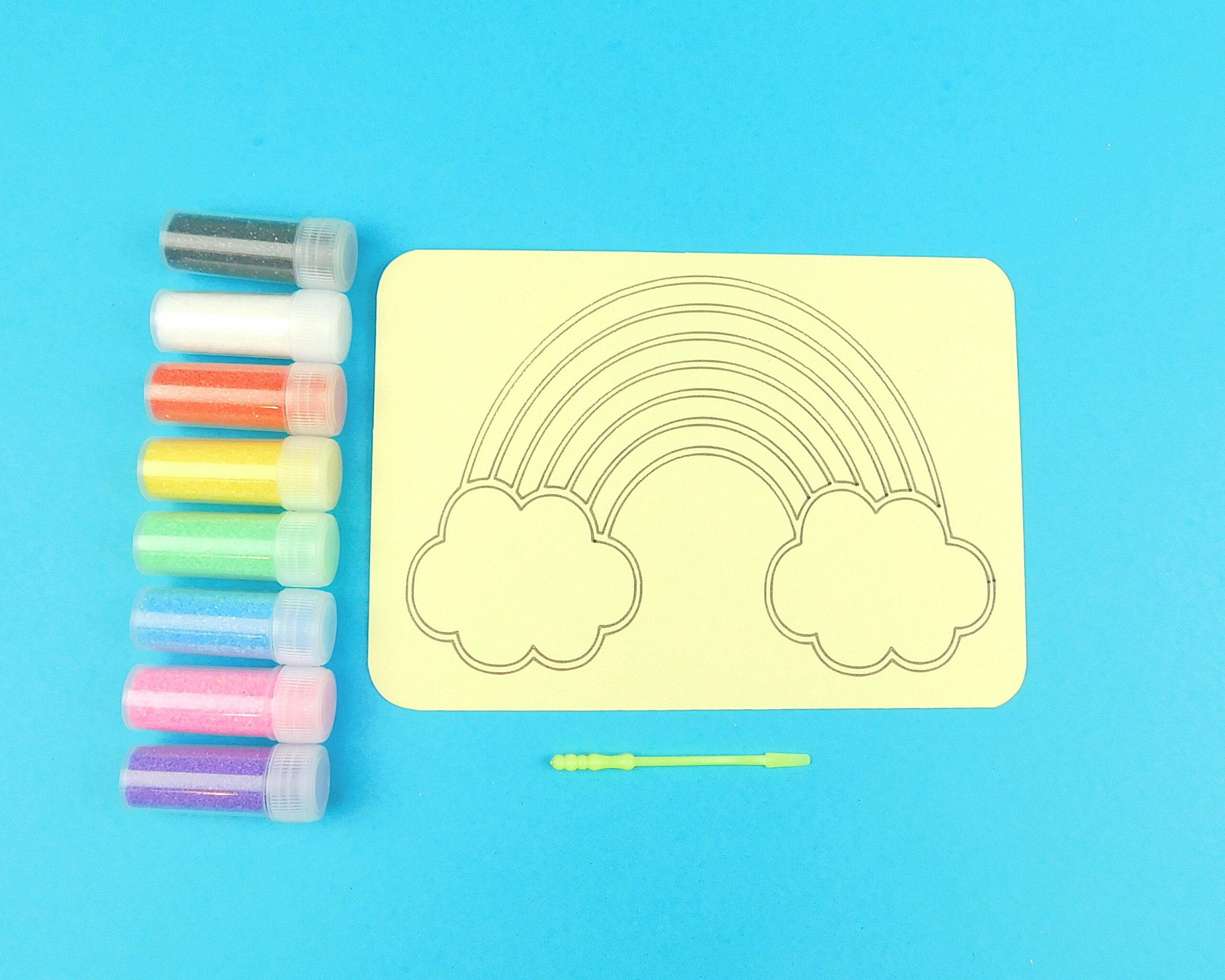 A6 Rainbow and Clouds Sand Art Kit