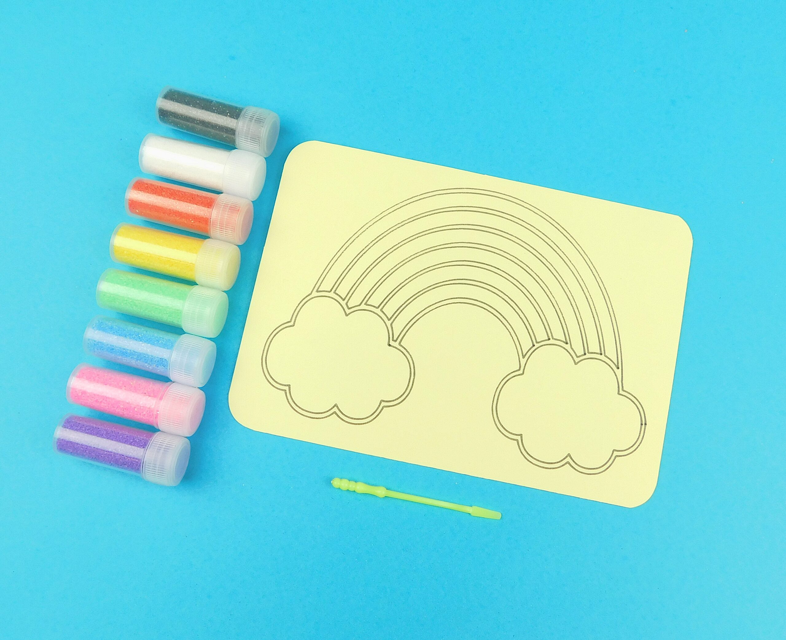 A6 Rainbow and Clouds Sand Art Kit - Image 2