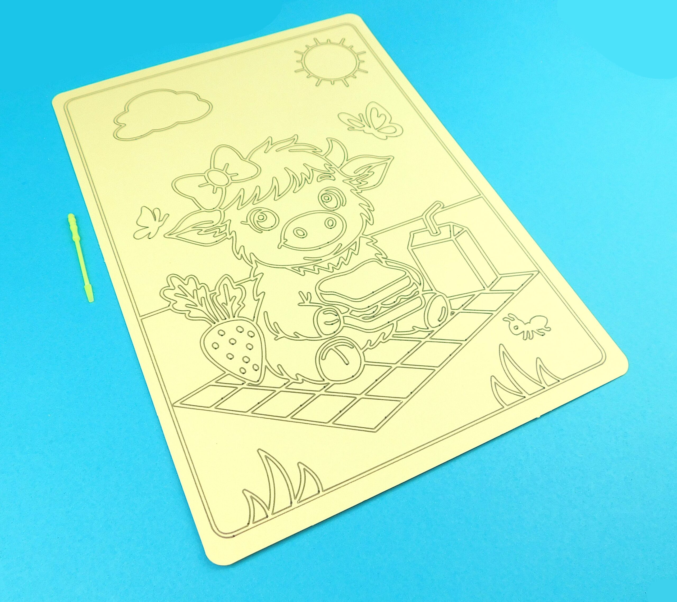 A4 Higland cow having a picnic Sand Art Kit - Image 11