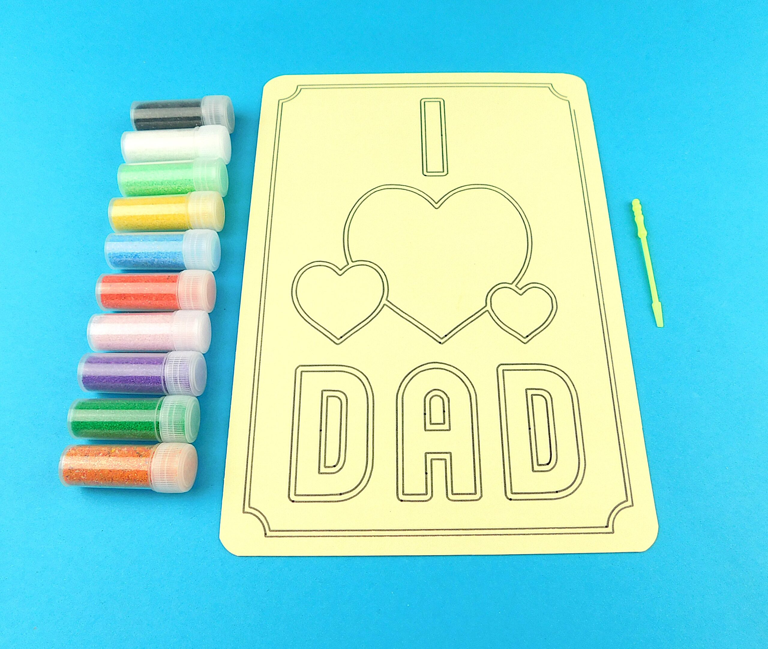 A5 I Love Dad Sand Art Kit - Image 4