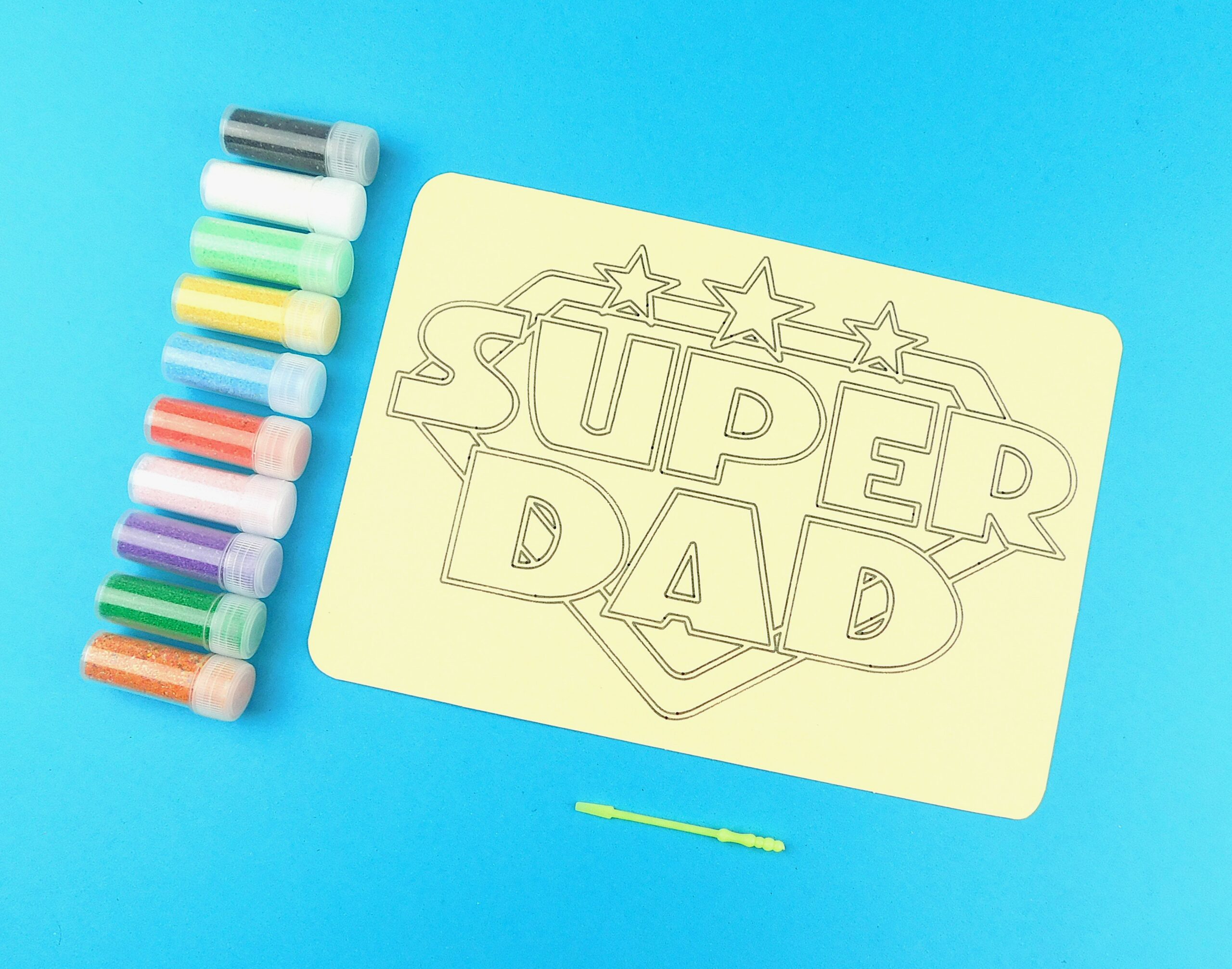 A5 Super Dad Sand Art Kit - Image 2