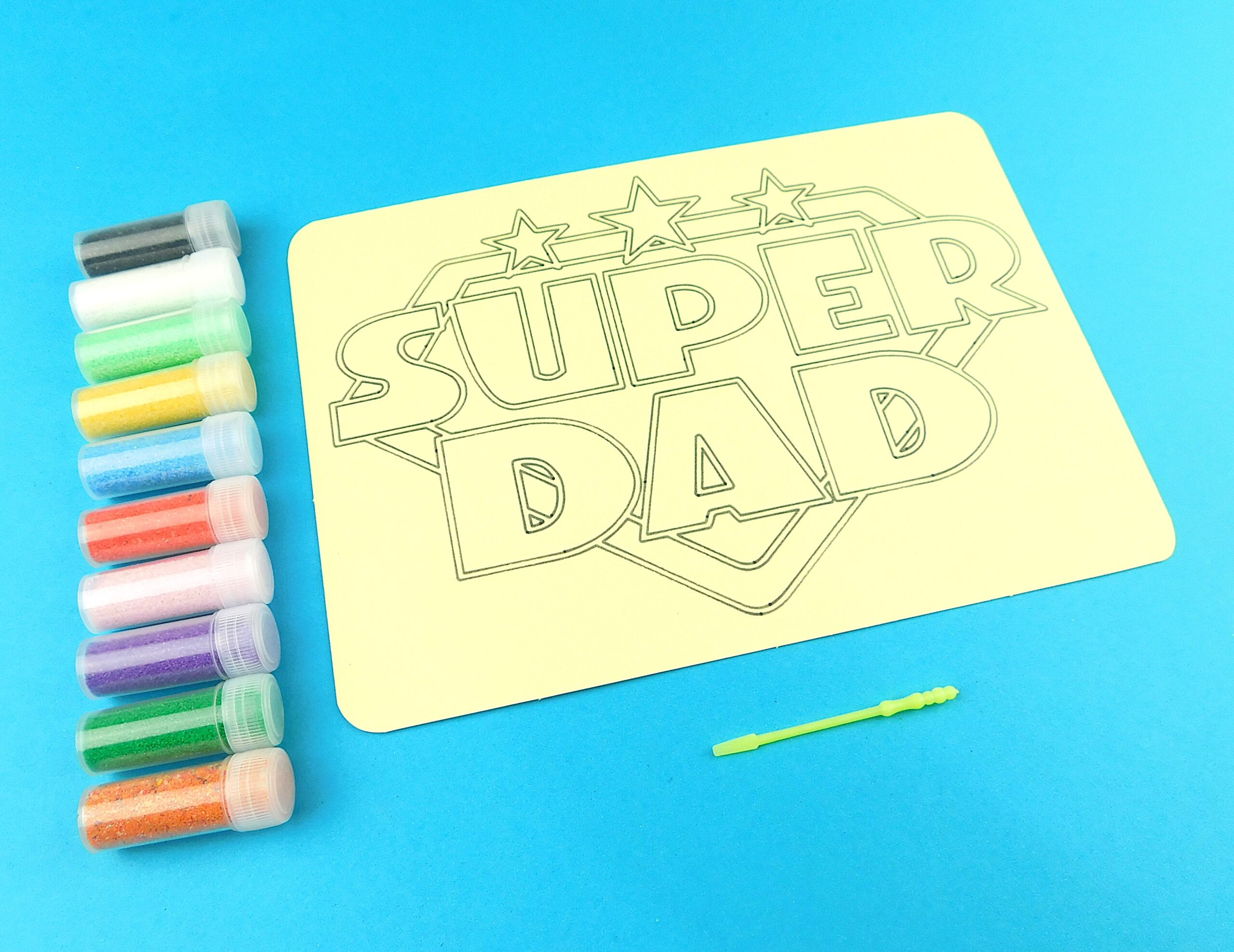 A5 Super Dad Sand Art Kit - Image 3