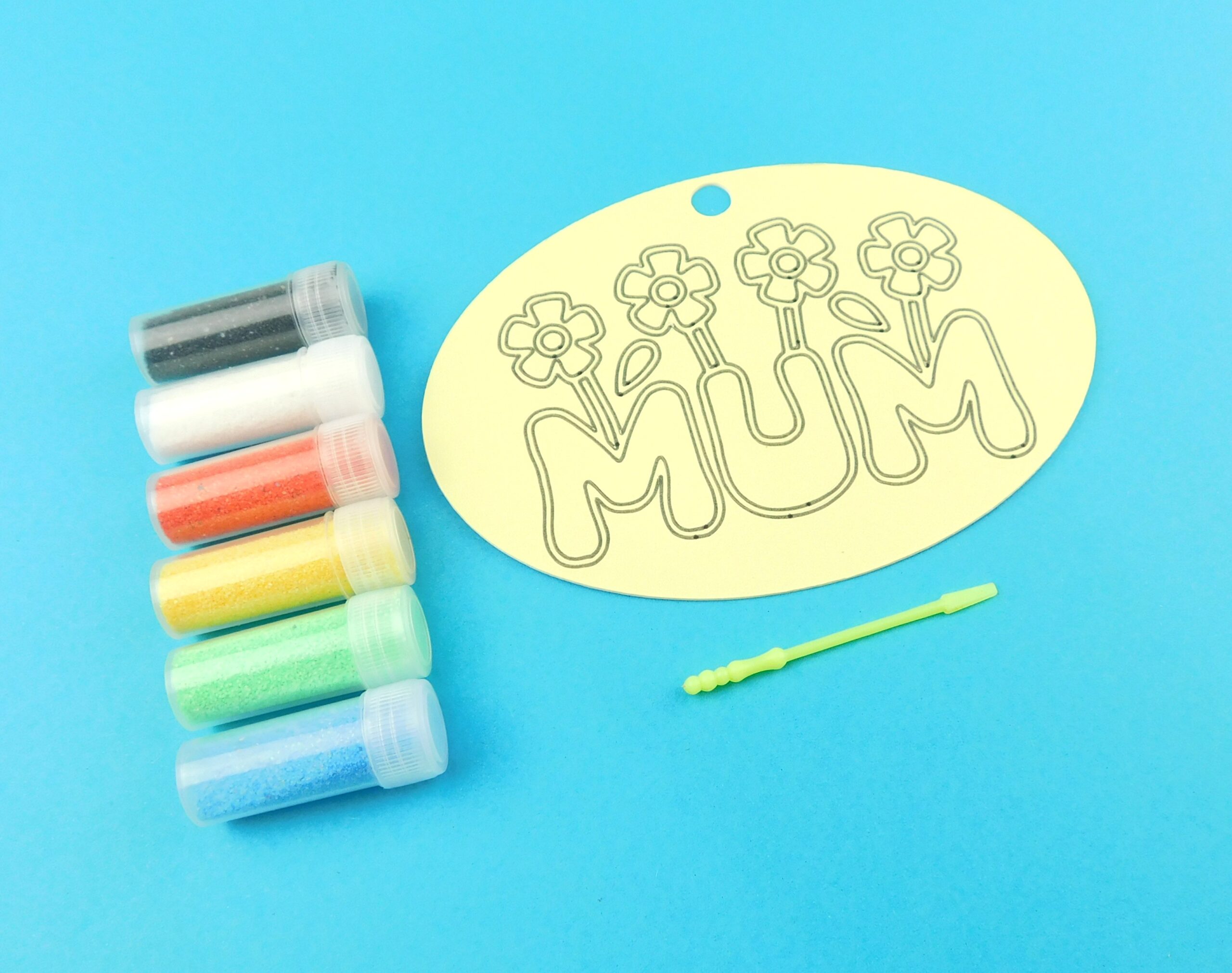 Oval Mum Flowers Sand Art Kit. - Image 3