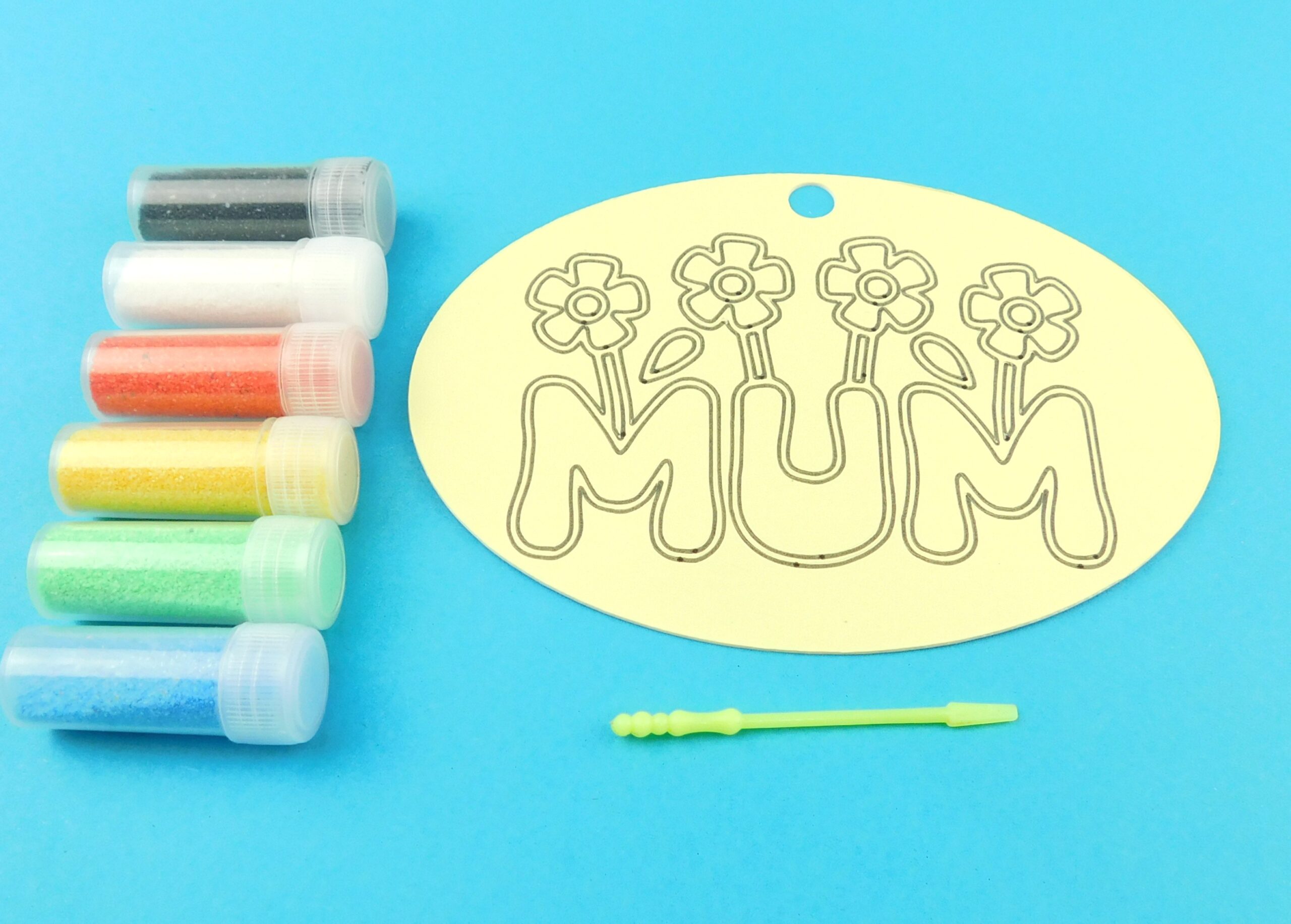 Oval Mum Flowers Sand Art Kit. - Image 4