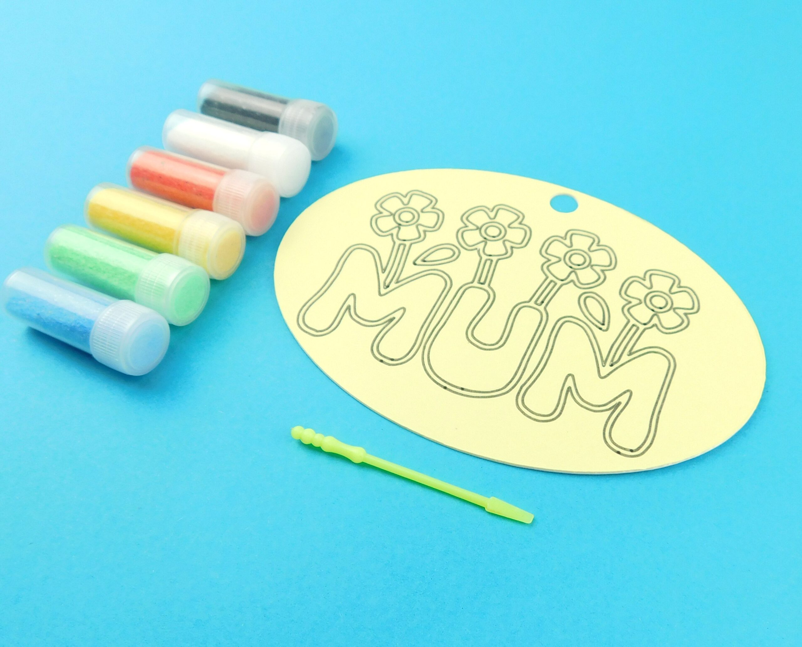 Oval Mum Flowers Sand Art Kit. - Image 5