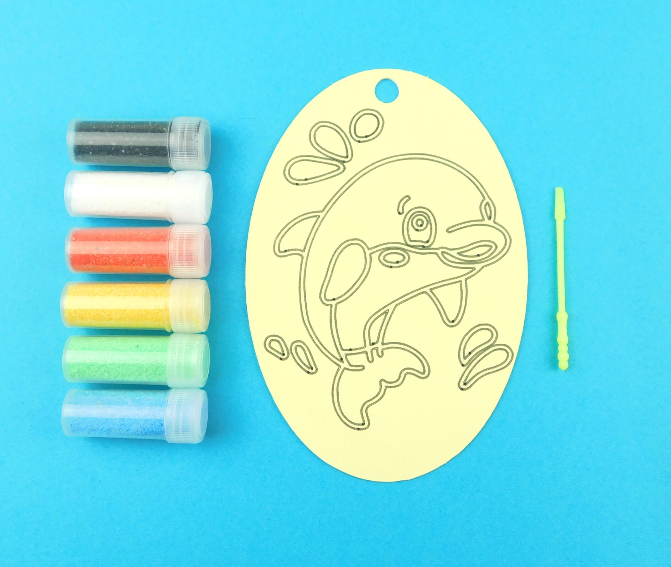 Oval Dolphin Sand Art Kit.