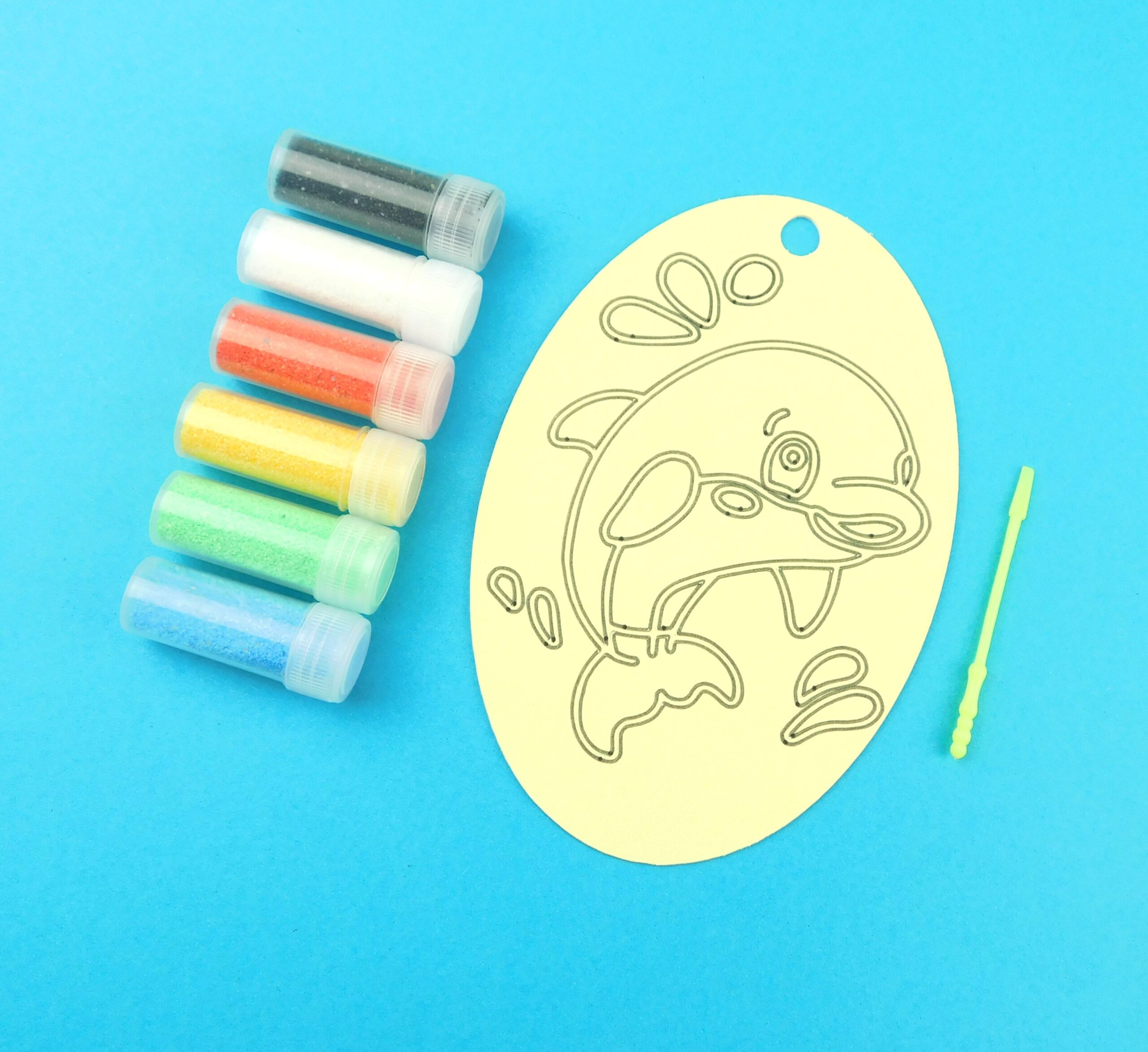 Oval Dolphin Sand Art Kit. - Image 2