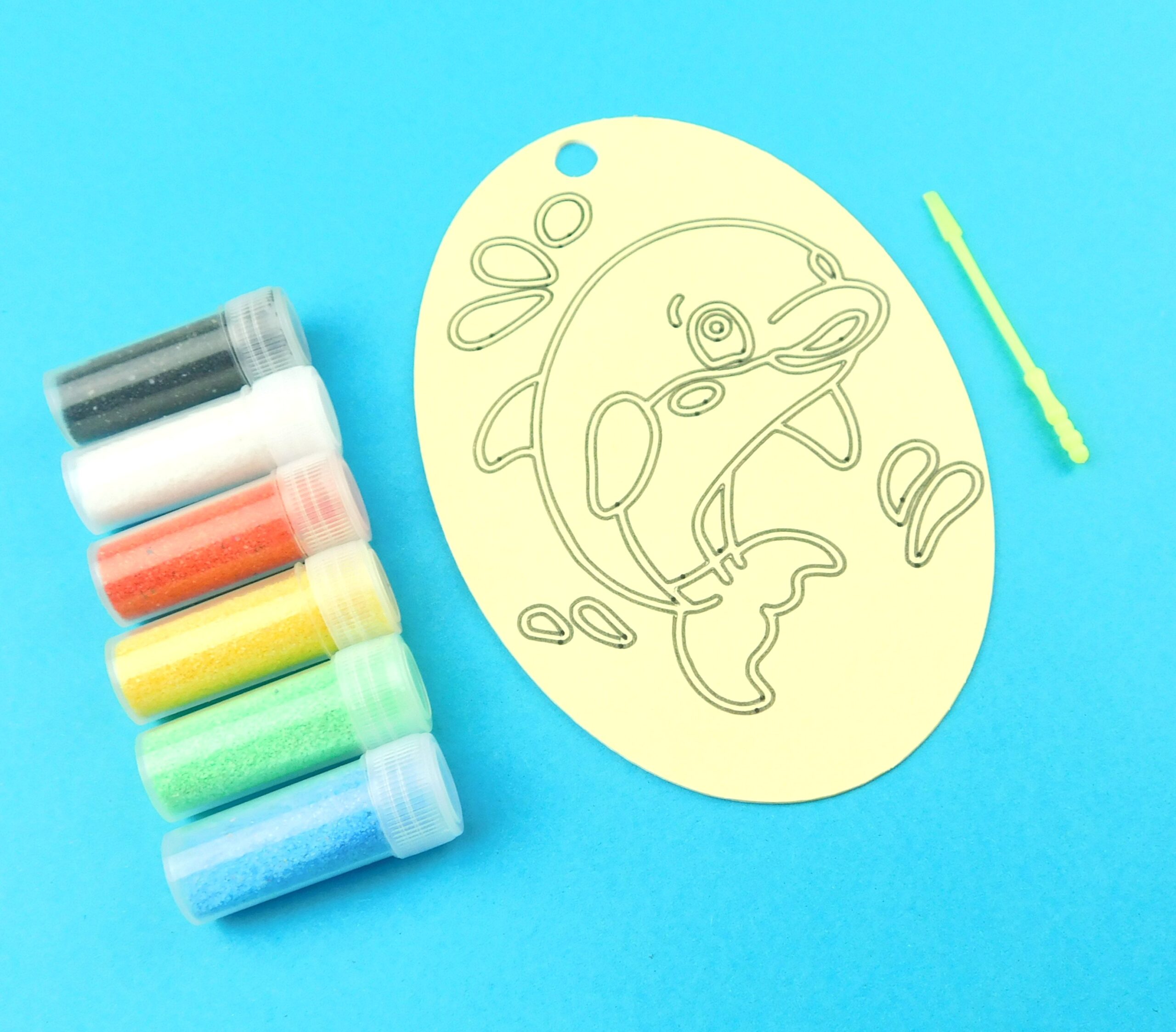 Oval Dolphin Sand Art Kit. - Image 3