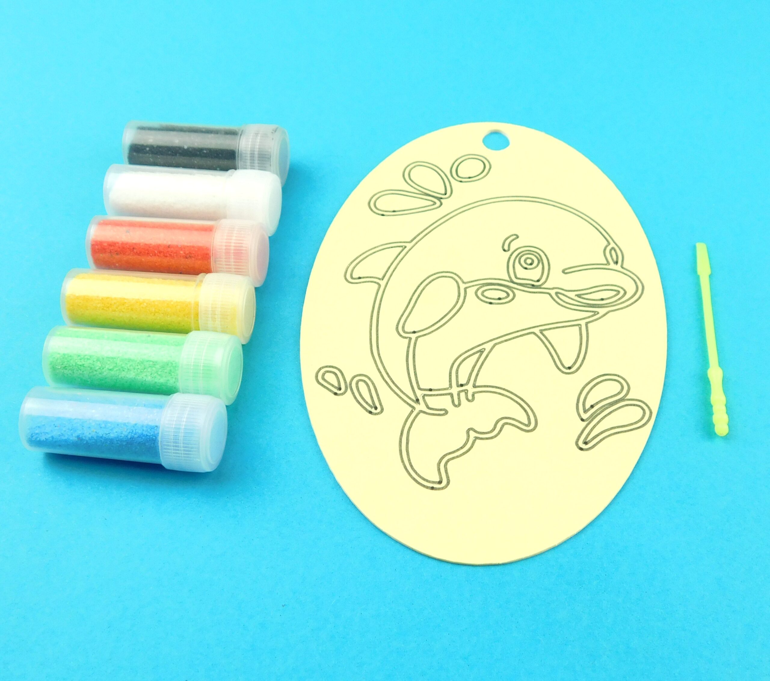 Oval Dolphin Sand Art Kit. - Image 4