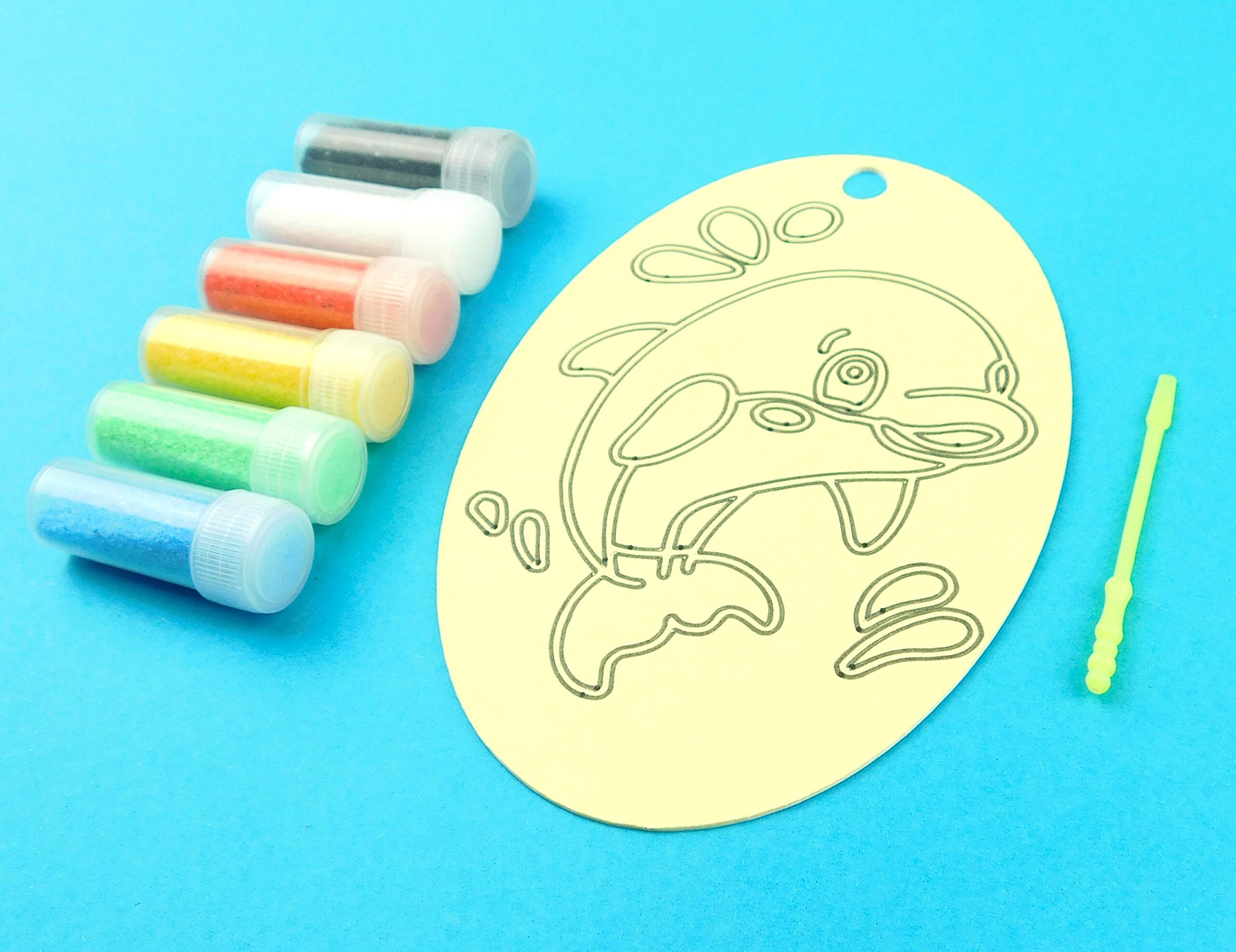 Oval Dolphin Sand Art Kit. - Image 5